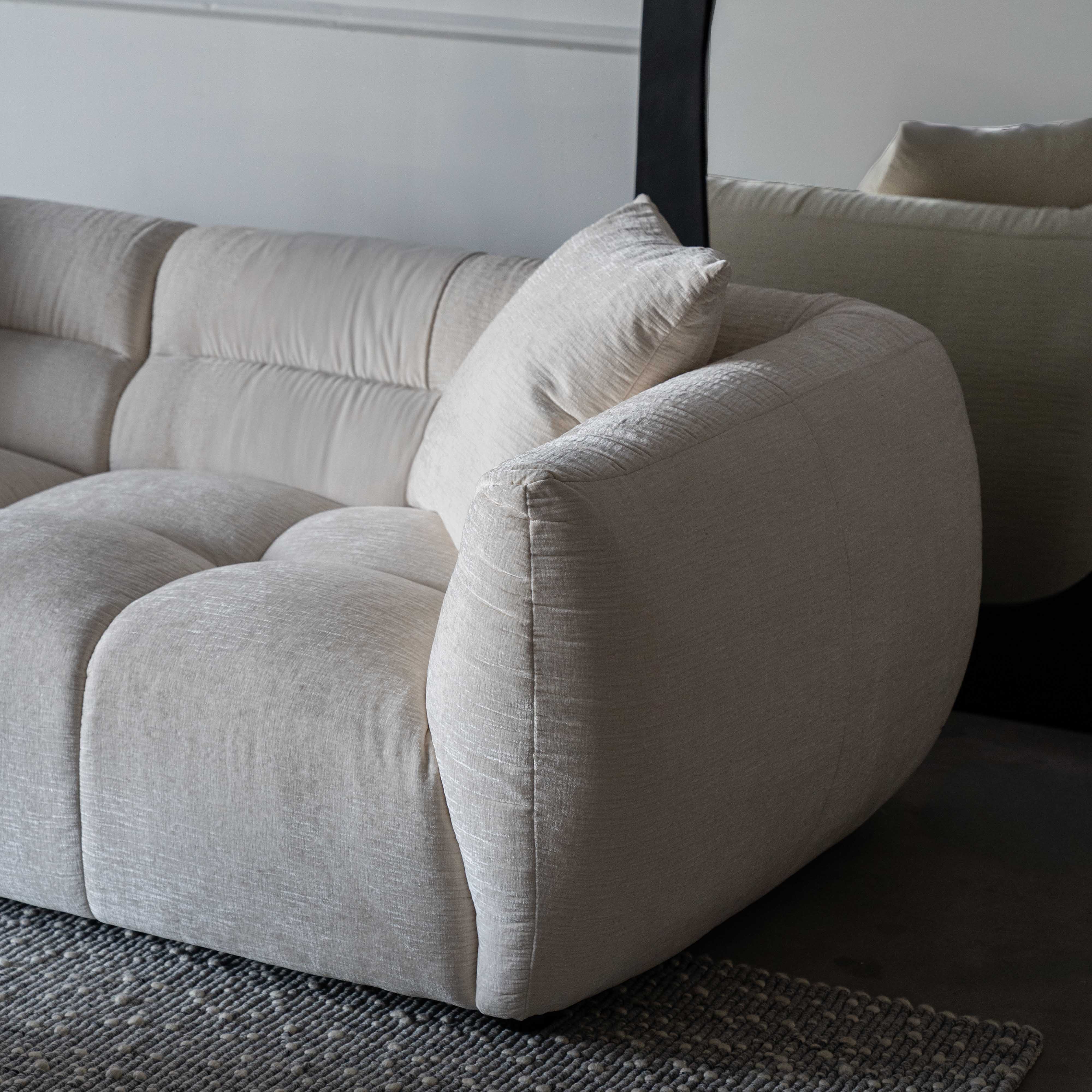 Aurelia White Comfortable Modern 3 Seater Sofa - Sofas - WS Living Furniture Furniture Store in Dubai