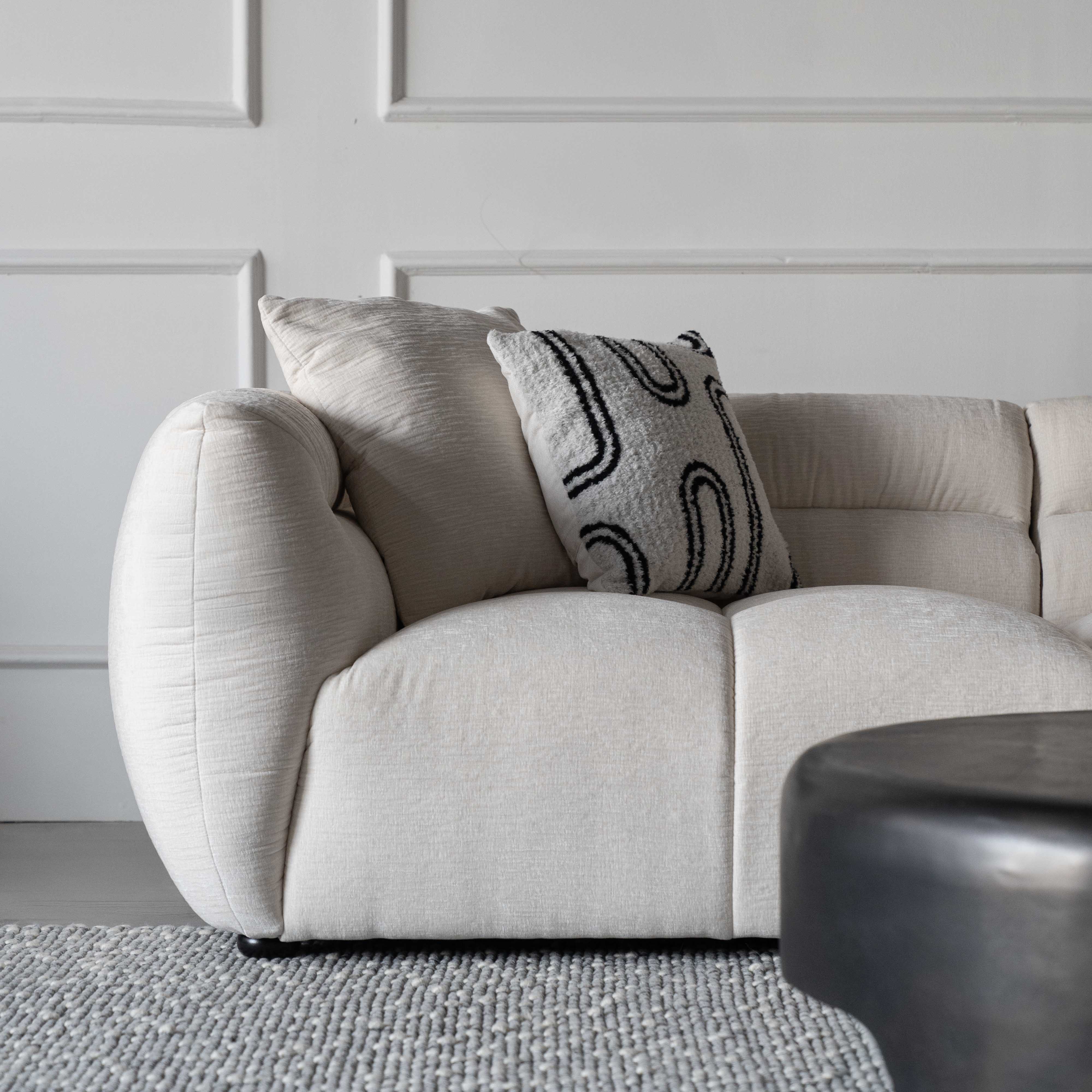 Aurelia White Comfortable Modern 3 Seater Sofa - Sofas - WS Living Furniture Furniture Store in Dubai