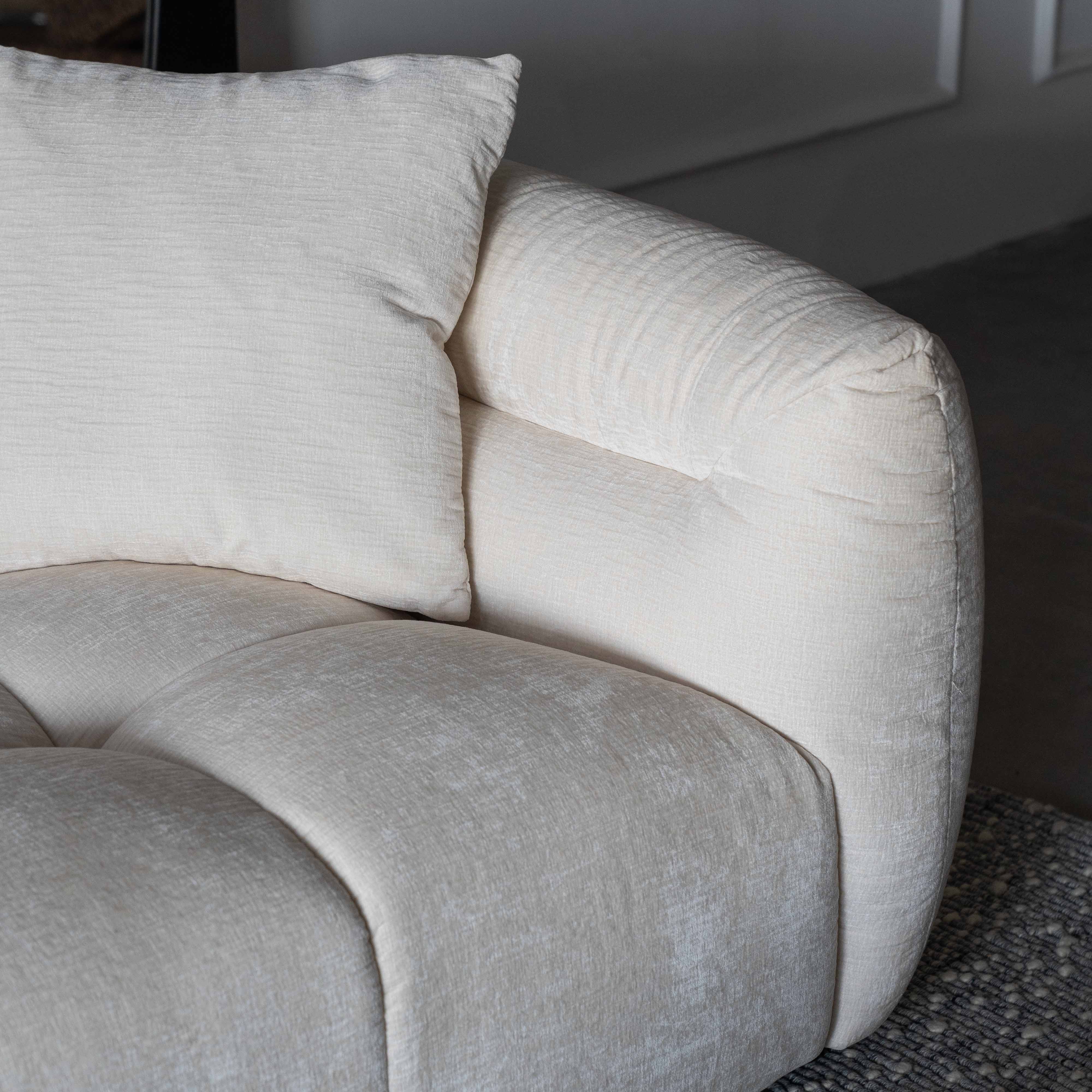 Aurelia White Comfortable Modern 3 Seater Sofa - Sofas - WS Living Furniture Furniture Store in Dubai