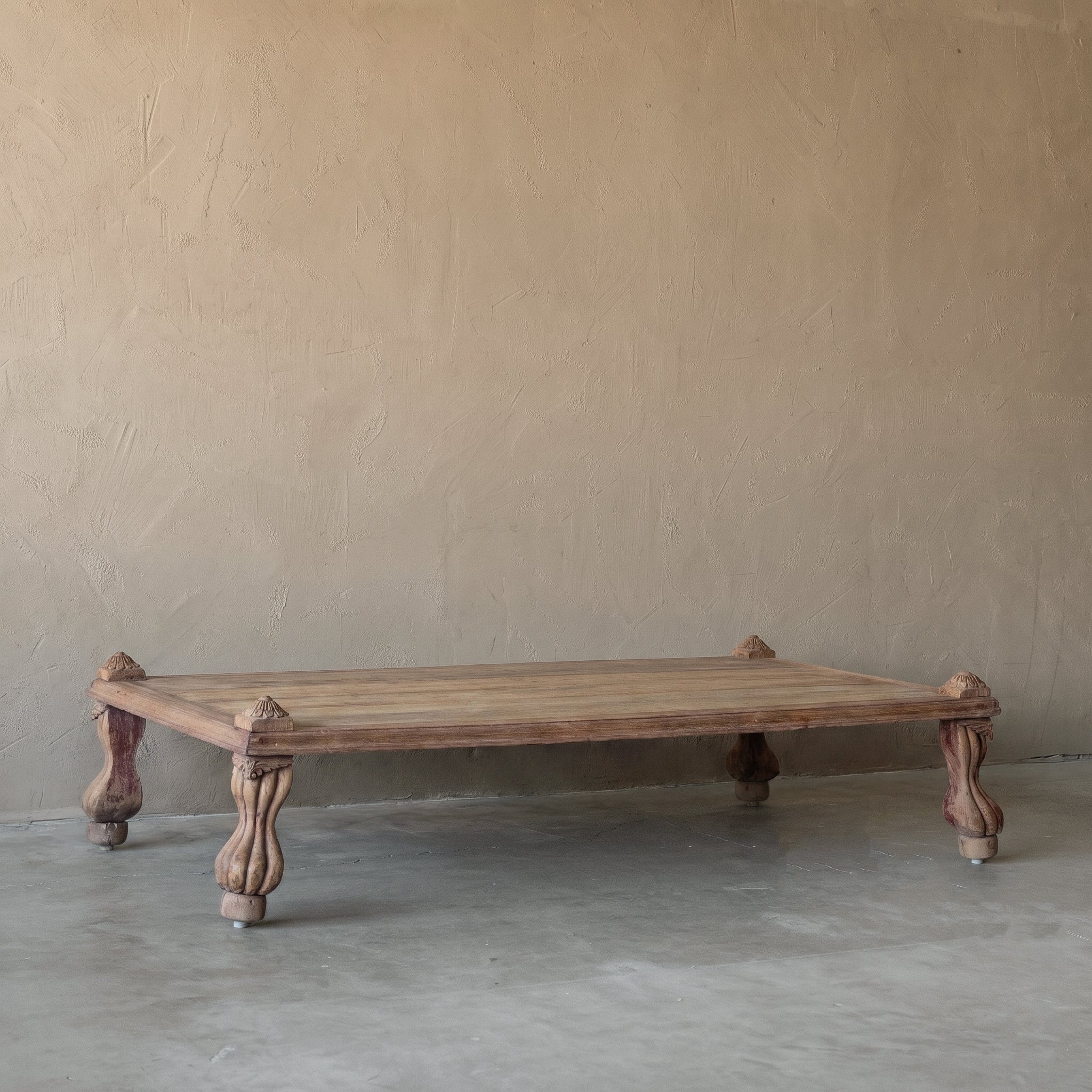 Baithak Indian Antique Teak Wood Coffee Table