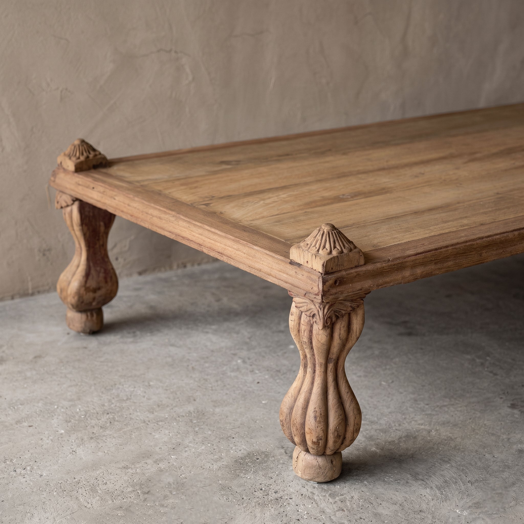 Baithak Indian Antique Teak Wood Coffee Table