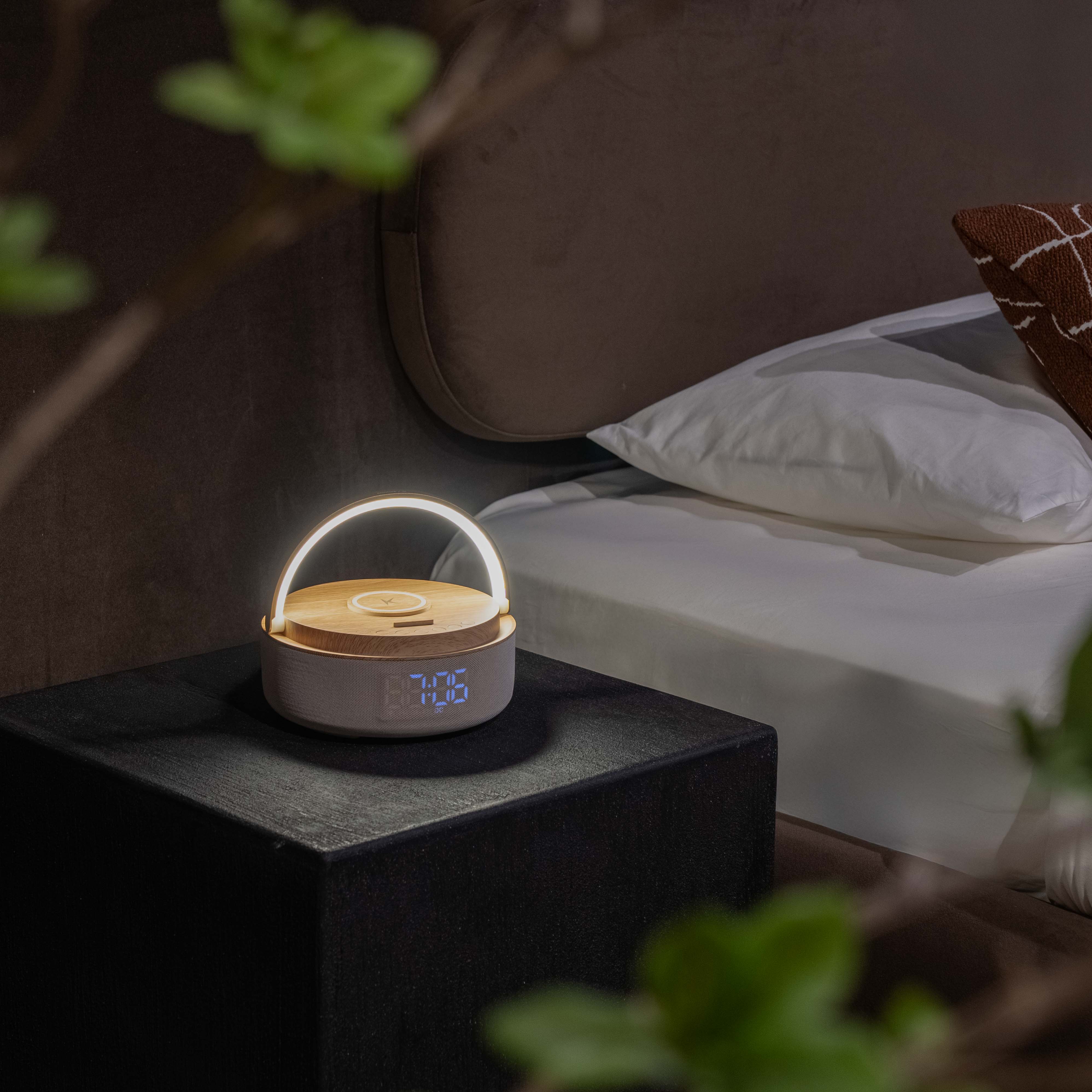 GlowSync Bluetooth Speaker with Wireless Charger & LED Desk Table Lamp - Table Lamps - WS Living Furniture Furniture Store in Dubai