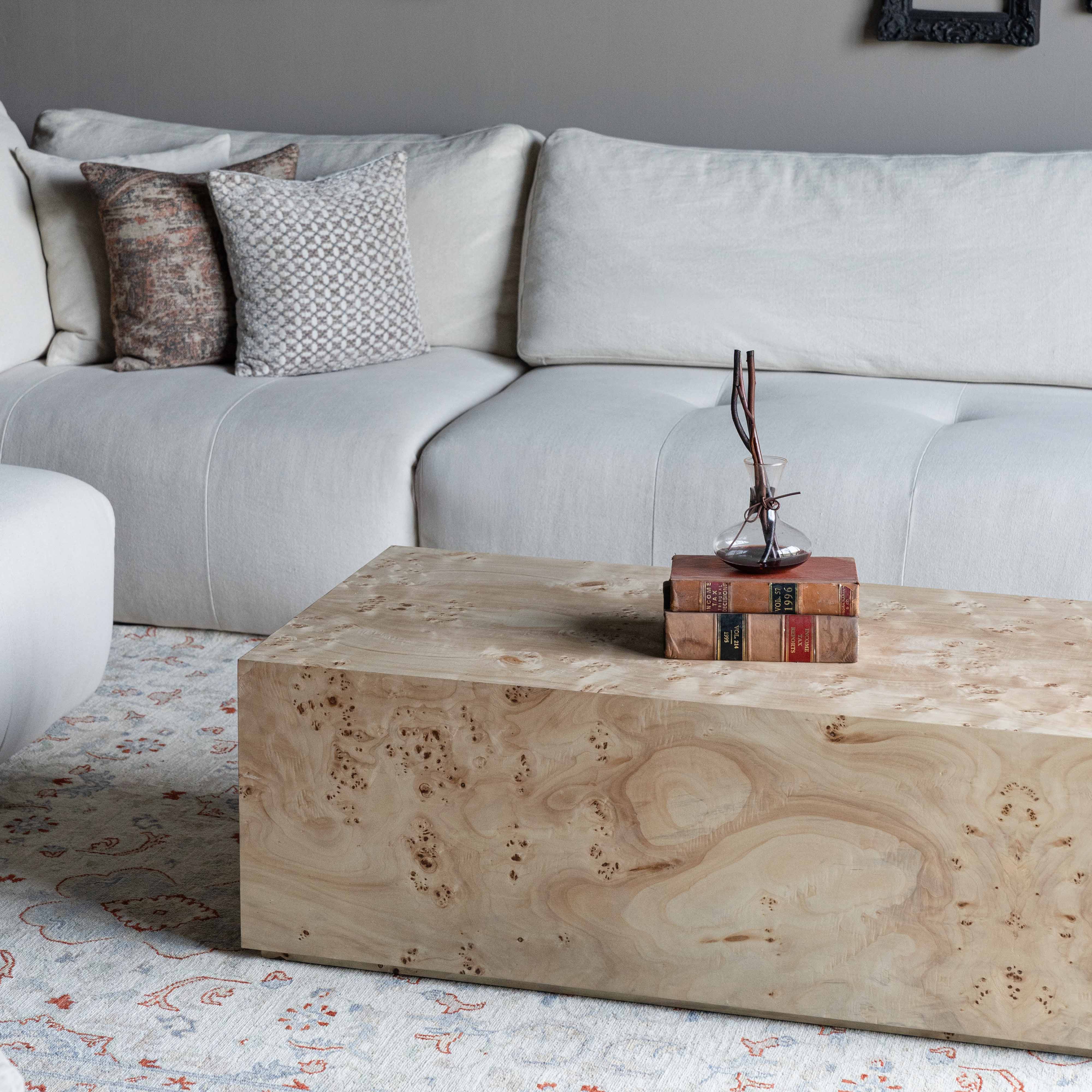 Burl & Craft Classic Burl Wood Coffee Table - Coffee Tables - WS Living Furniture  Furniture Store in Dubai
