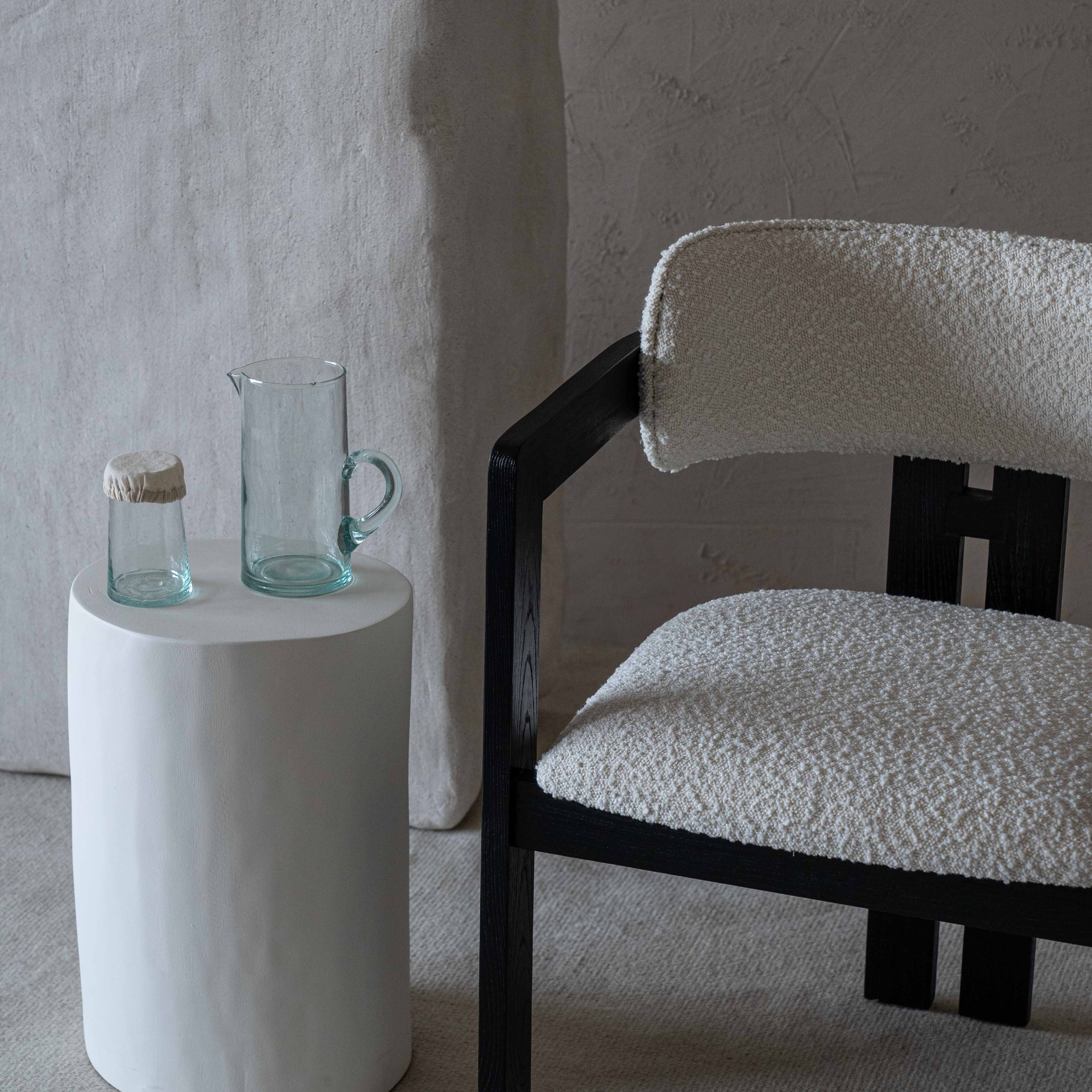 Caden Black Solid Wood & Boucle Dining Chair - Dining Chairs - WS Living Furniture  Furniture Store in Dubai