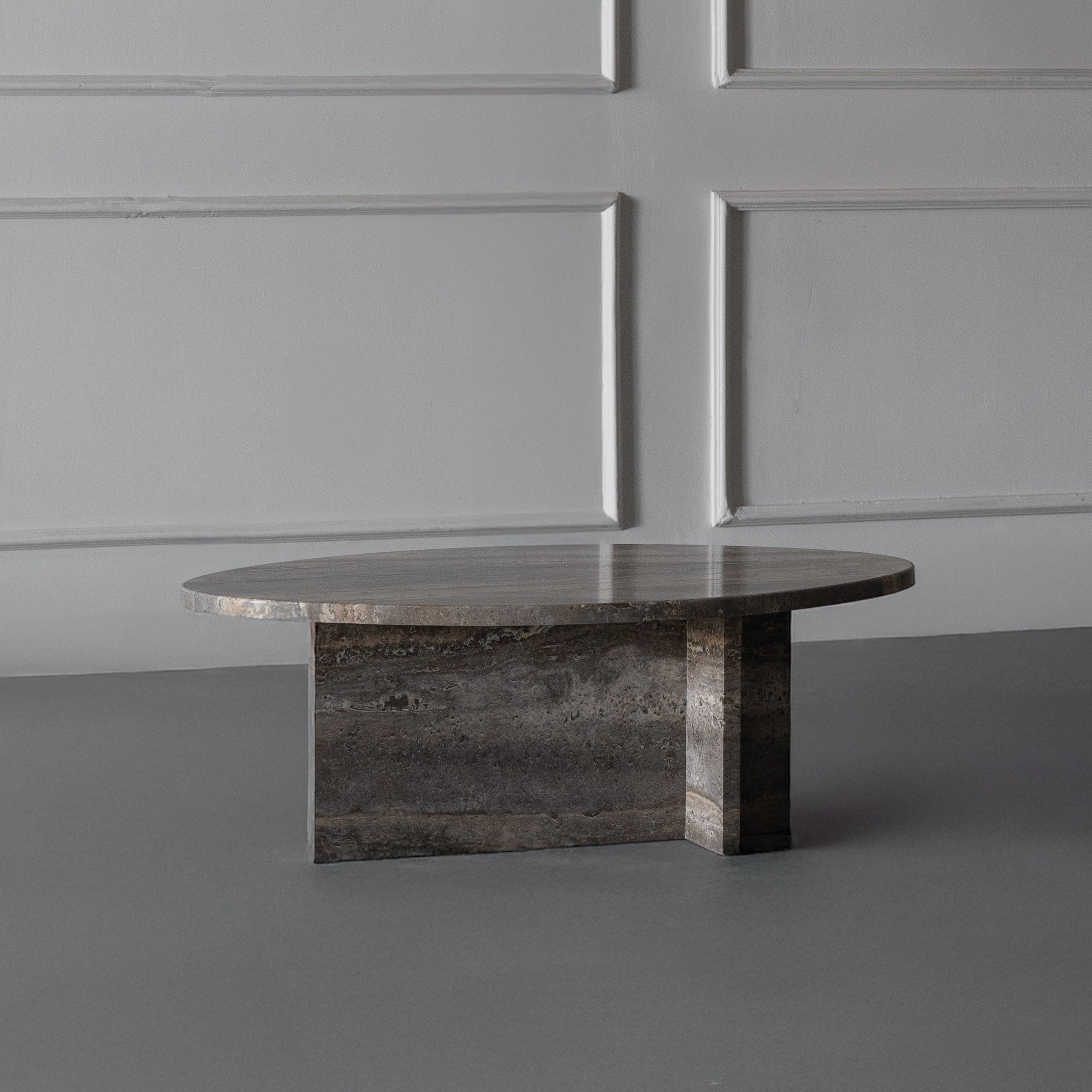 Caliza Natural Marble Oval Coffee Table