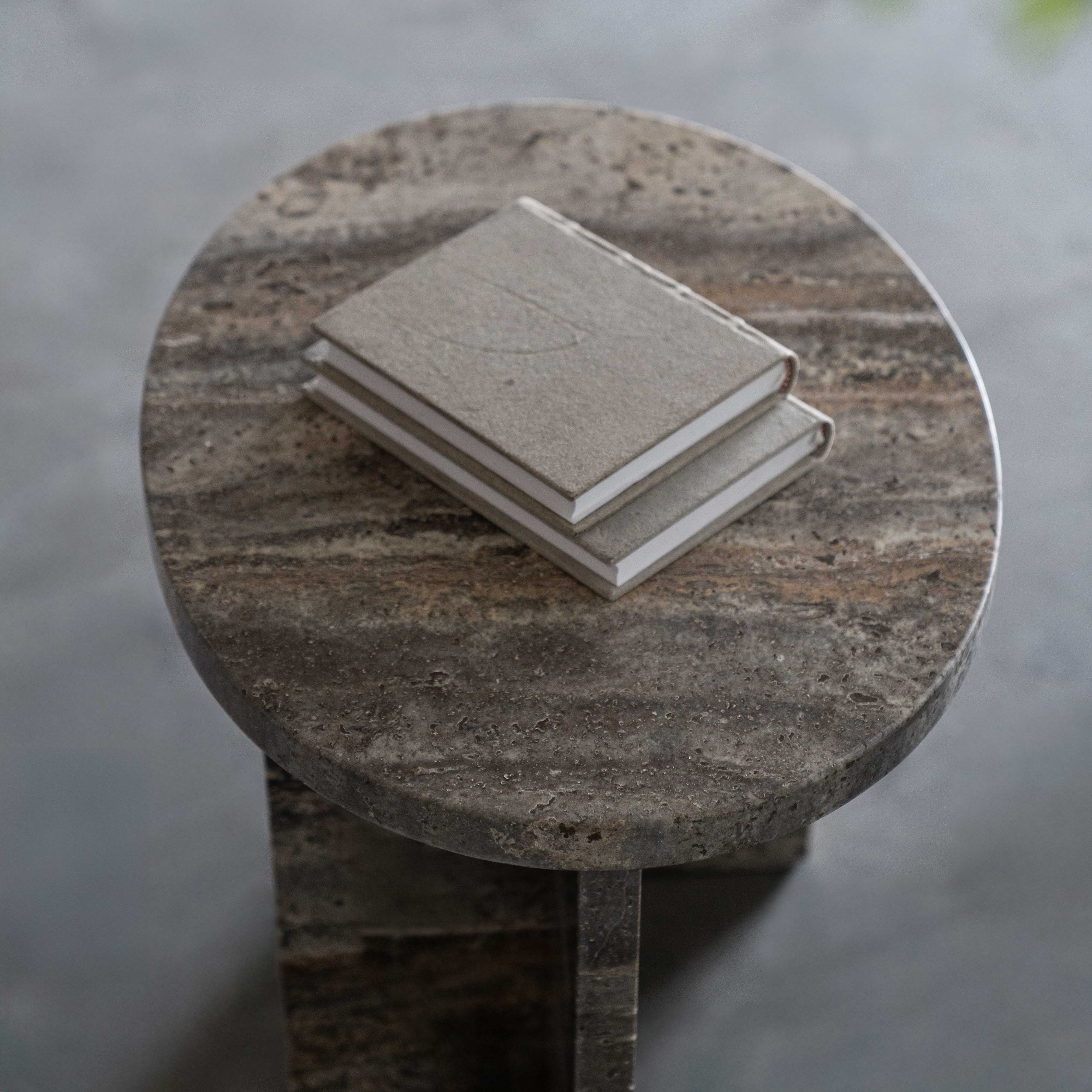 Caliza Natural Marble Side Table - Side Table - WS Living Furniture Furniture Store in Dubai