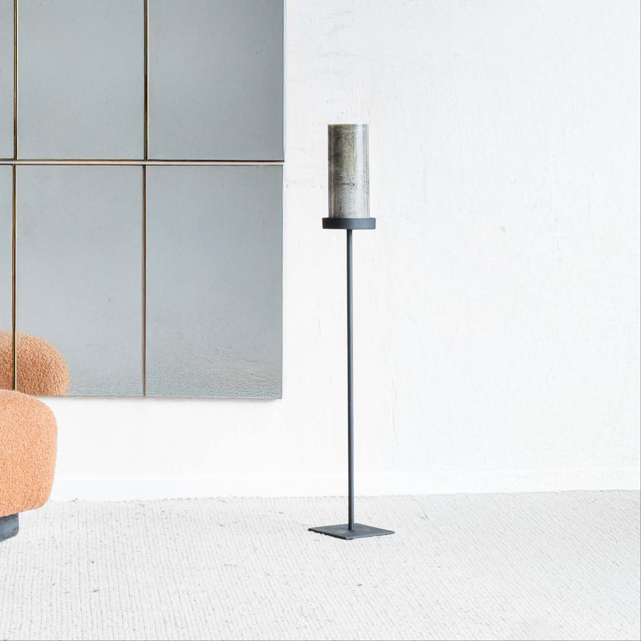 Luminara Black Floor Candle Stand | Candle Holder - Floor Candle Holder - WS Living Furniture Furniture Store in Dubai