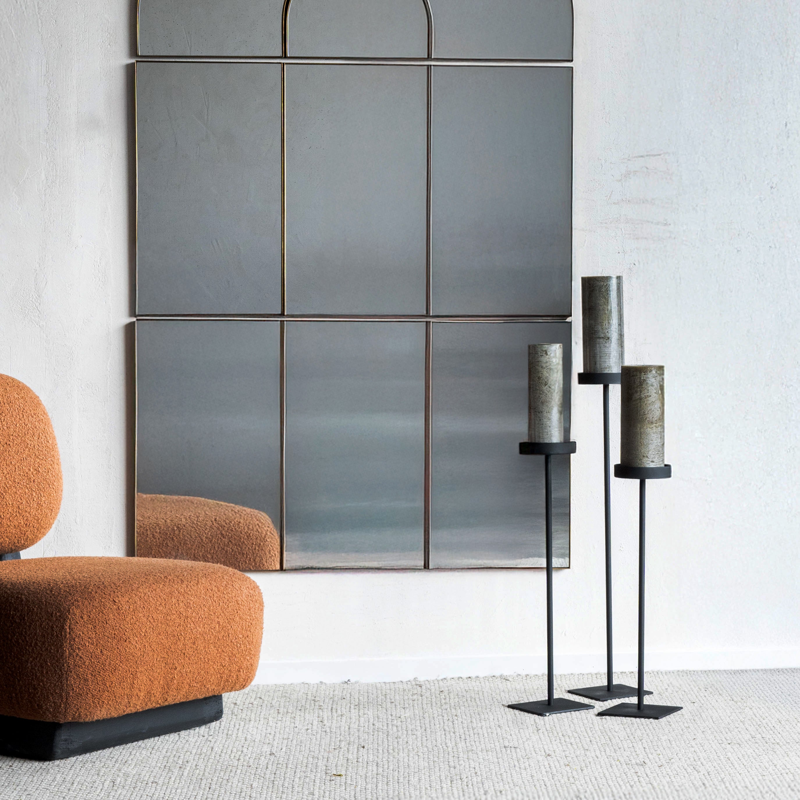 Luminara Black Floor Candle Stand | Candle Holder - Floor Candle Holder - WS Living Furniture Furniture Store in Dubai