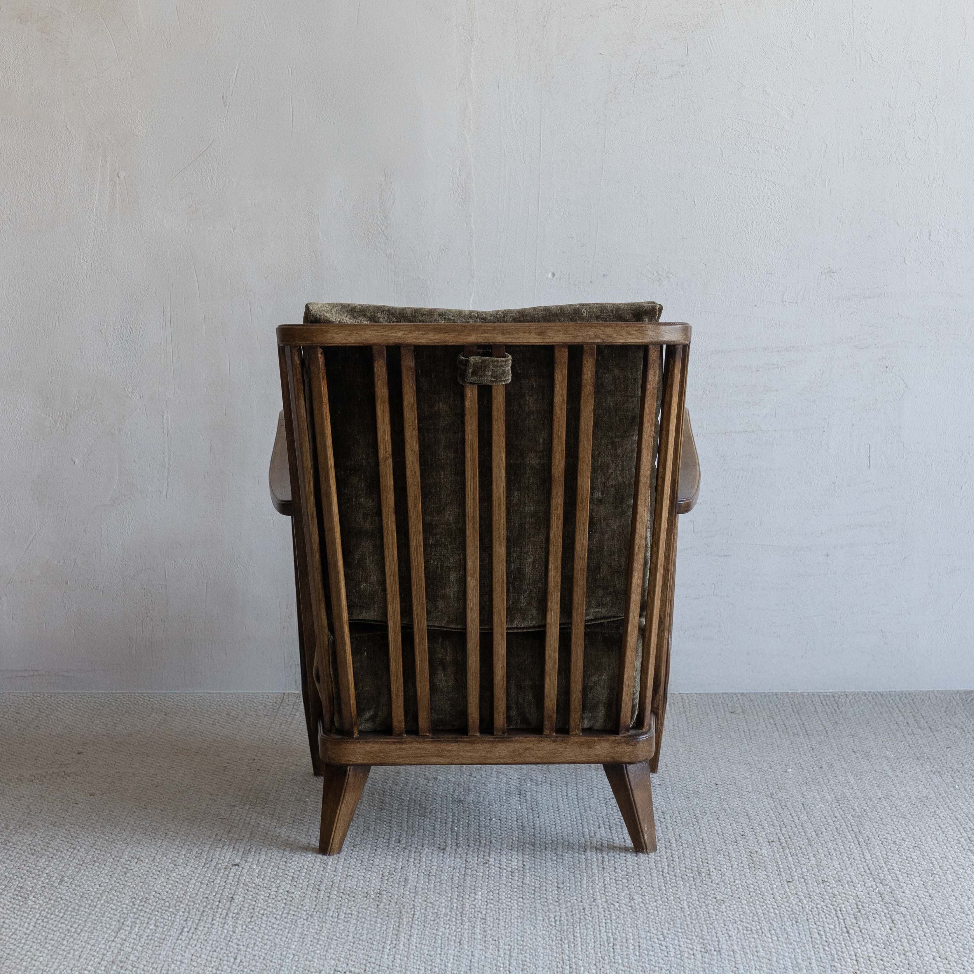 Carmen Moss Velvet Mid-Century Lounge Chair