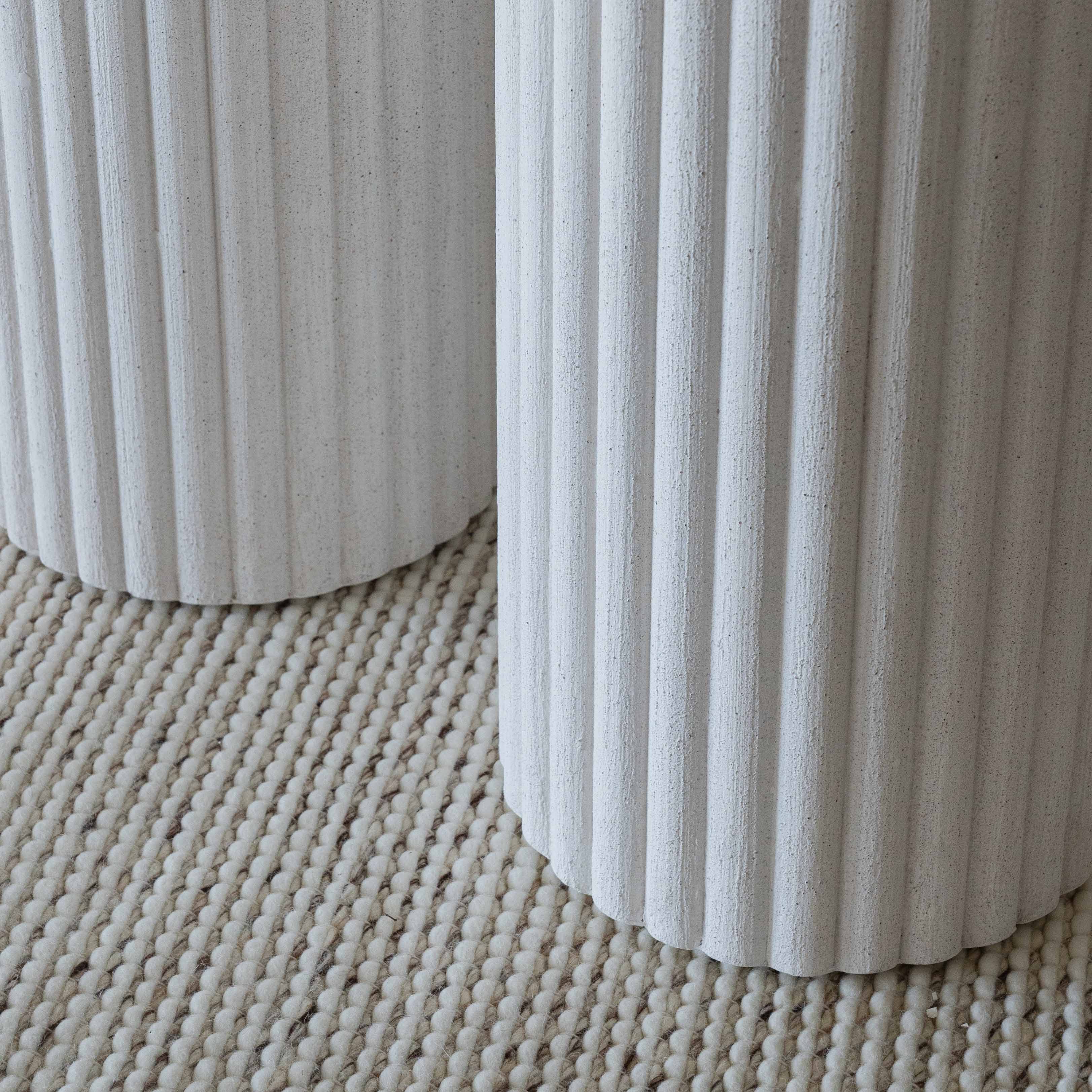 Carolina Alaska Fluted Wood Pedestal | Accent Table - Pedestal - WS Living Furniture  Furniture Store in Dubai