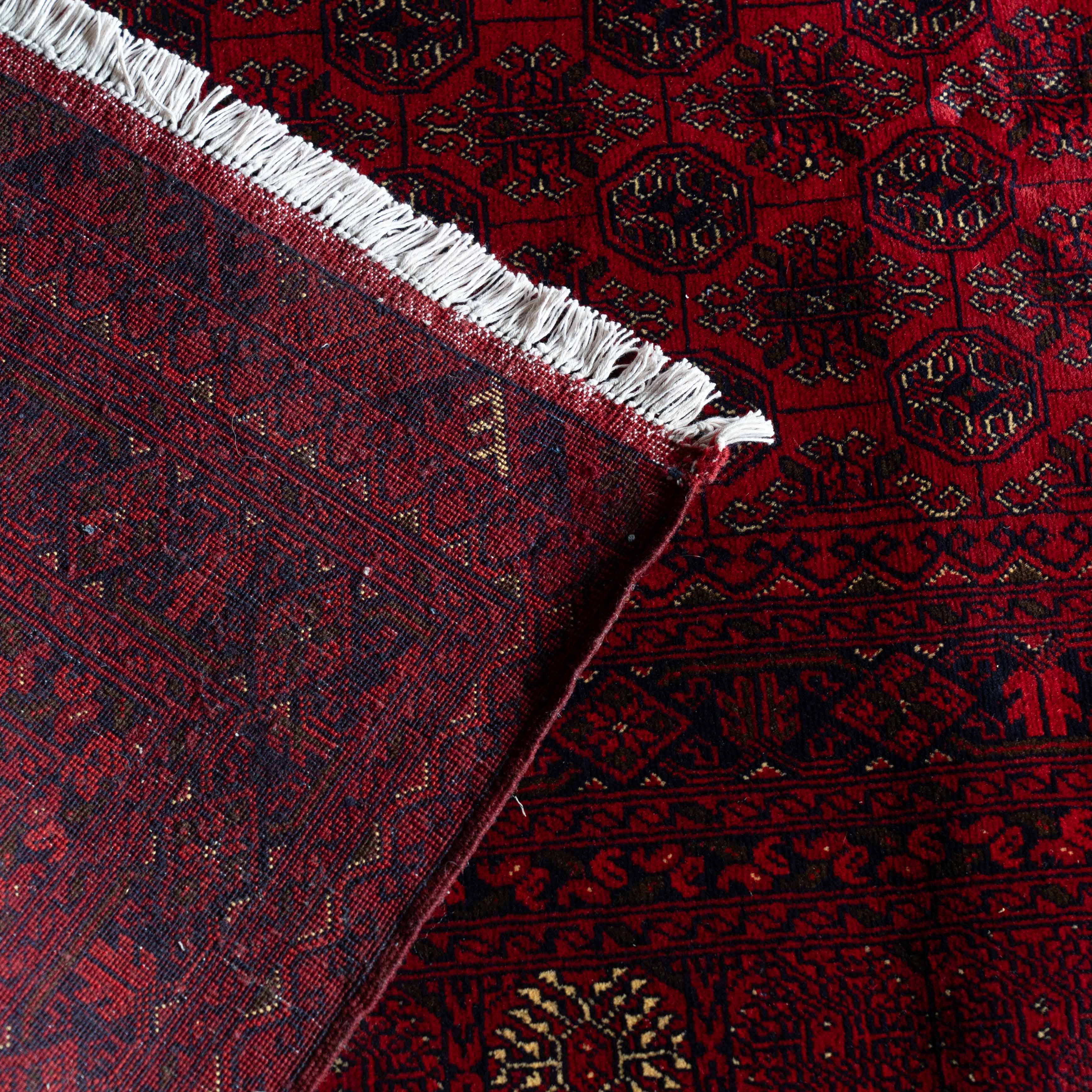 Plateau Red Vintage Anatolian Afghan Rug 252x357cm