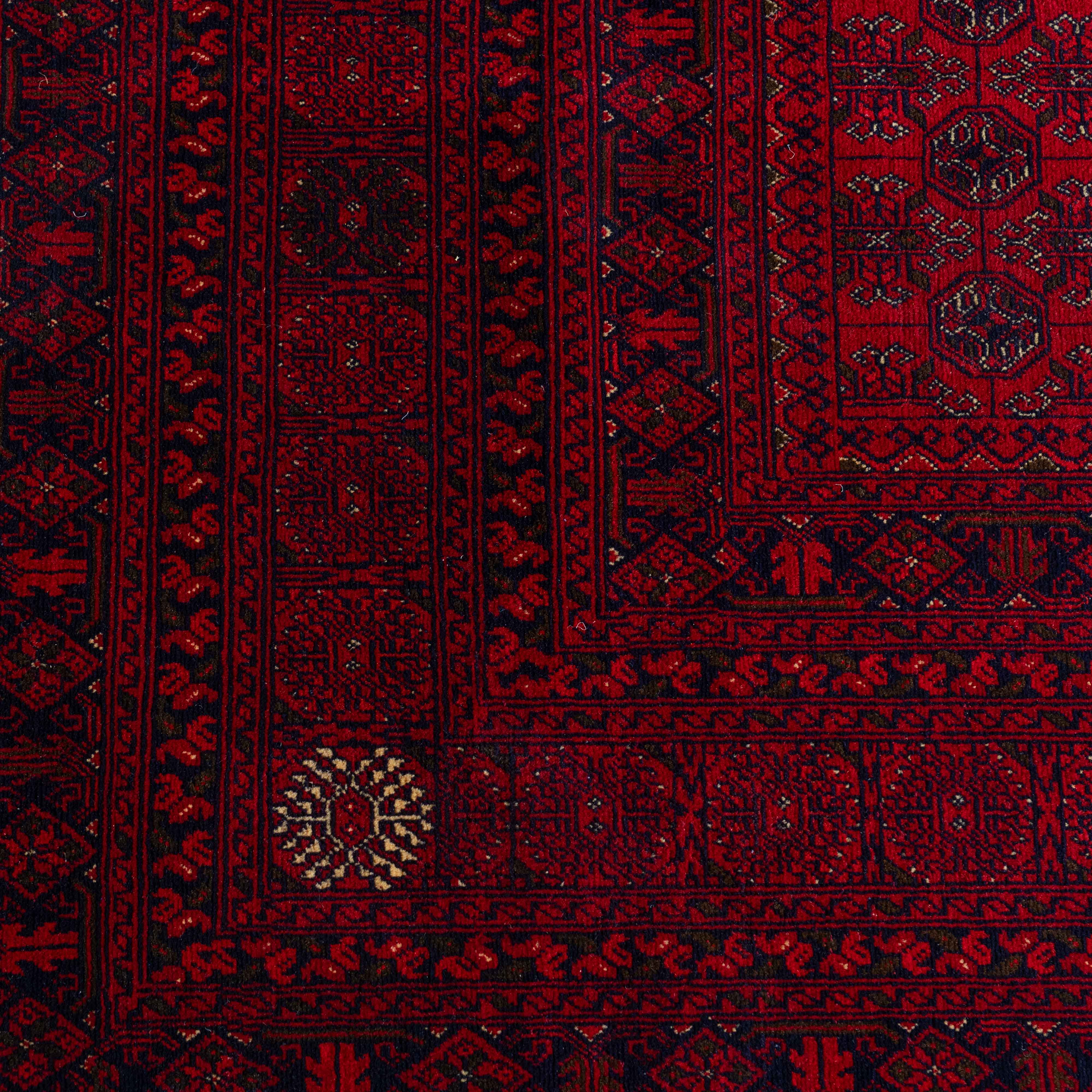 Plateau Red Vintage Anatolian Afghan Rug 252x357cm