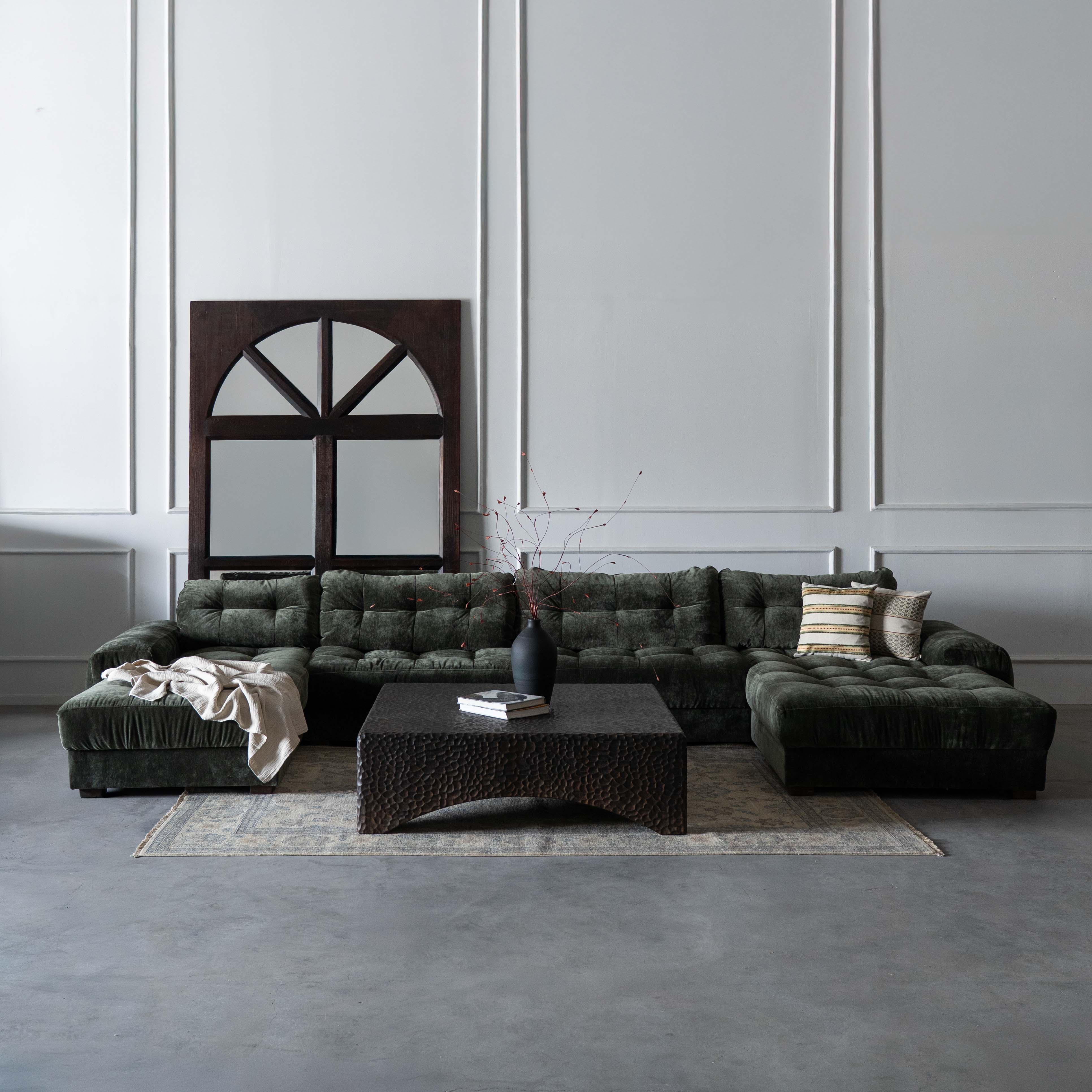Celestia Modern U-Shaped Sectional | Modular Sofa - Sofas - WS Living Furniture Furniture Store in Dubai