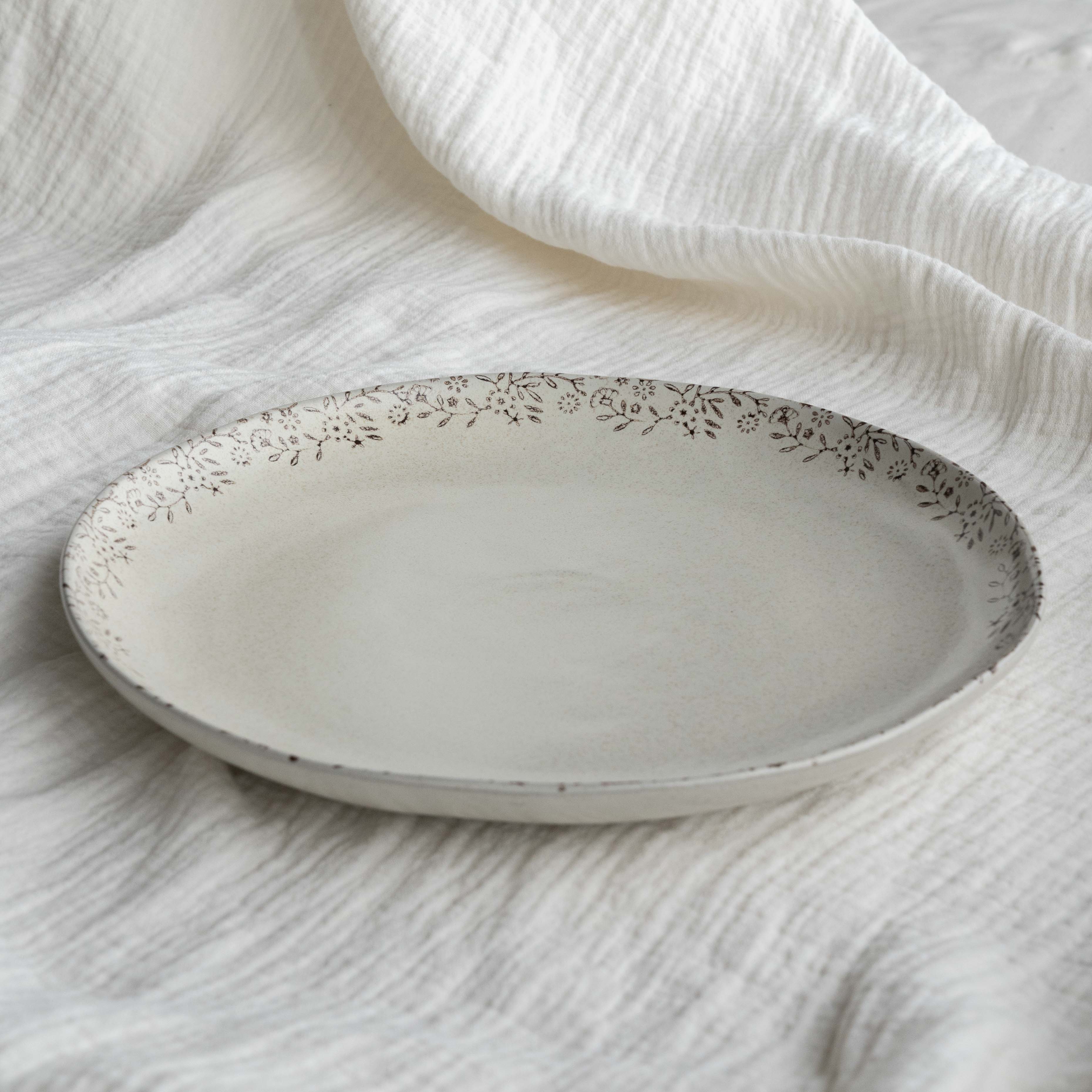 Classic Ceramic Dinner Plate - Brown - Dinnerware Sets - WS Living Furniture Furniture Store in Dubai