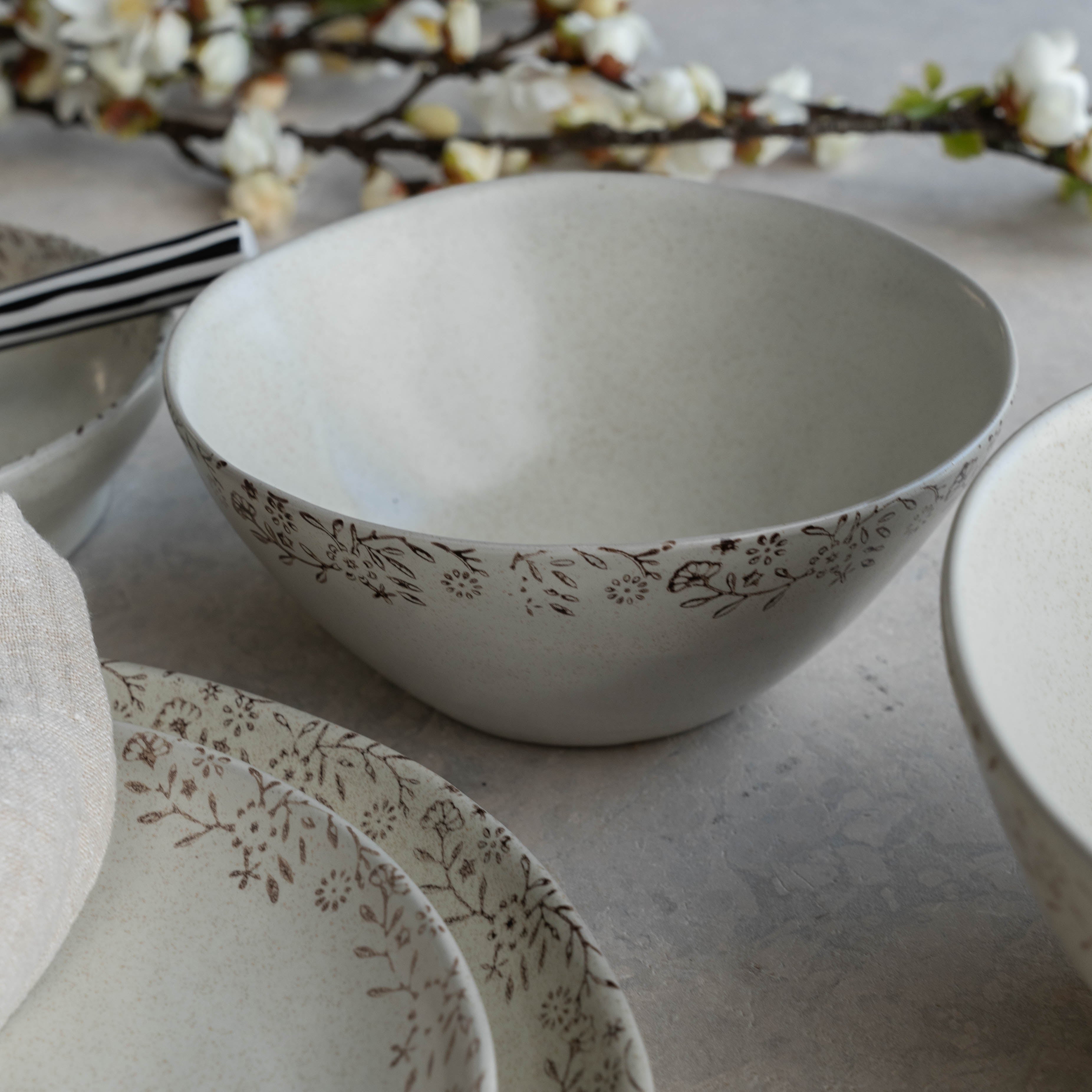 Ceramic Symphony Classic Ceramic Dinner Set or Breakfast Sets -  Brown - Dinnerware Sets - WS Living Furniture  Furniture Store in Dubai