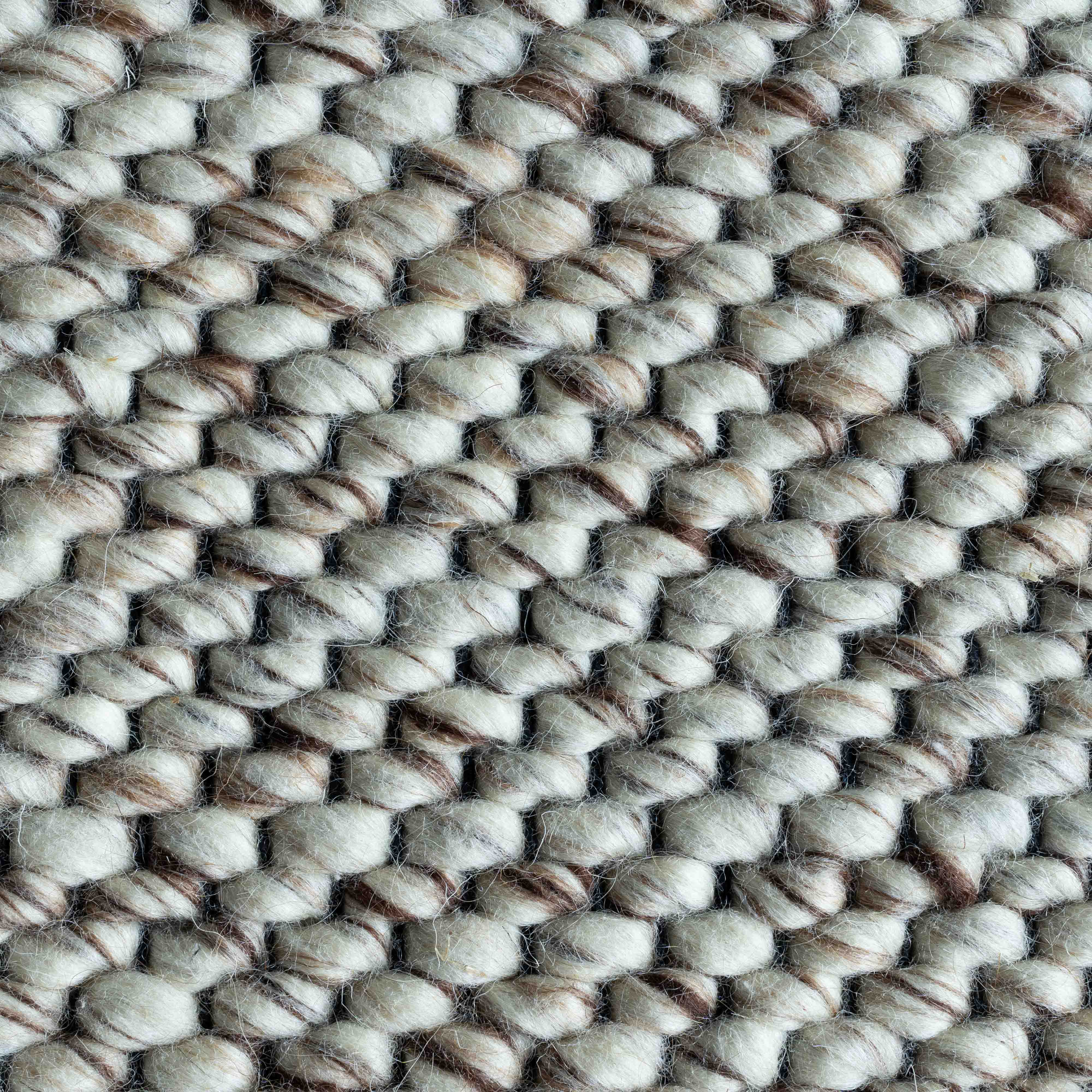 Champo Simplicity Handcrafted Ivory Brown Wool Rug - Rugs - WS Living - UAE Modern Home Furniture Stores in Dubai