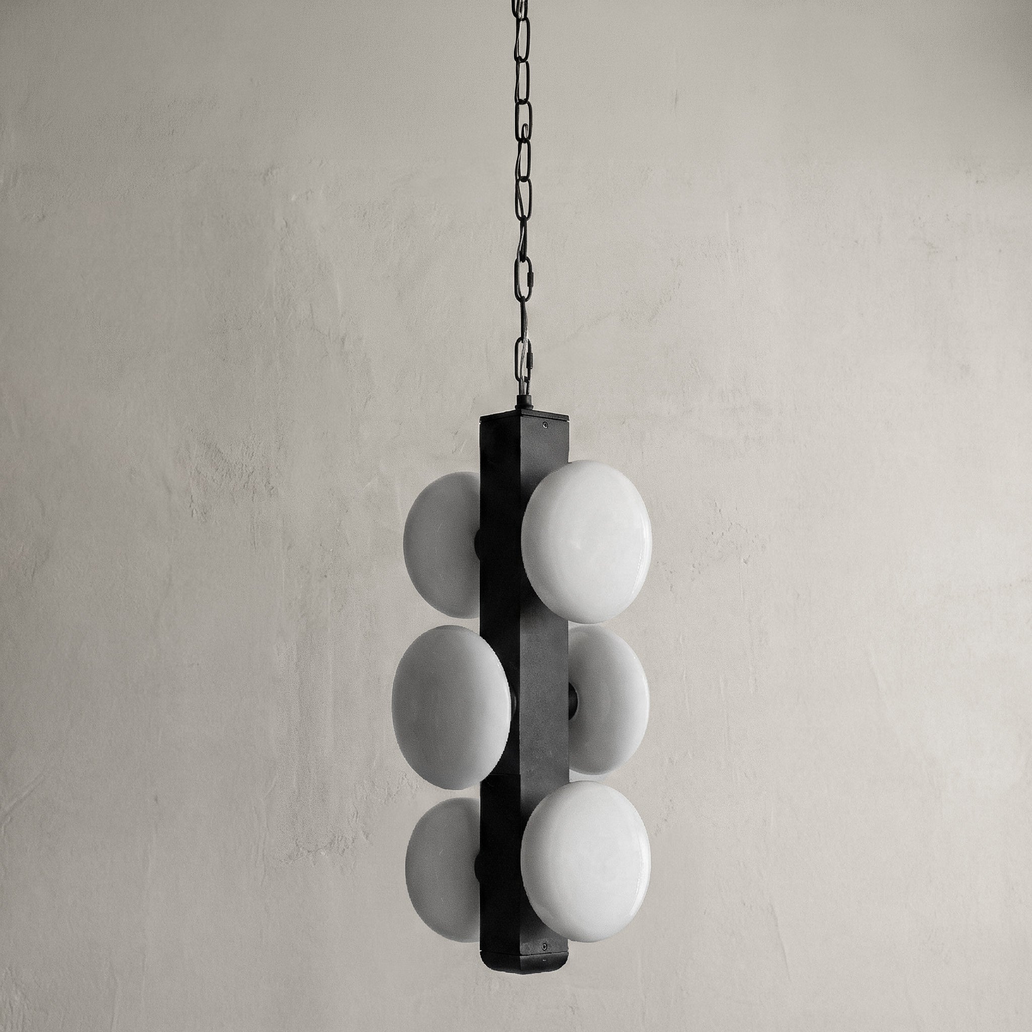 Quadra 6 Heads Black Brass Chandelier | Pendant Light