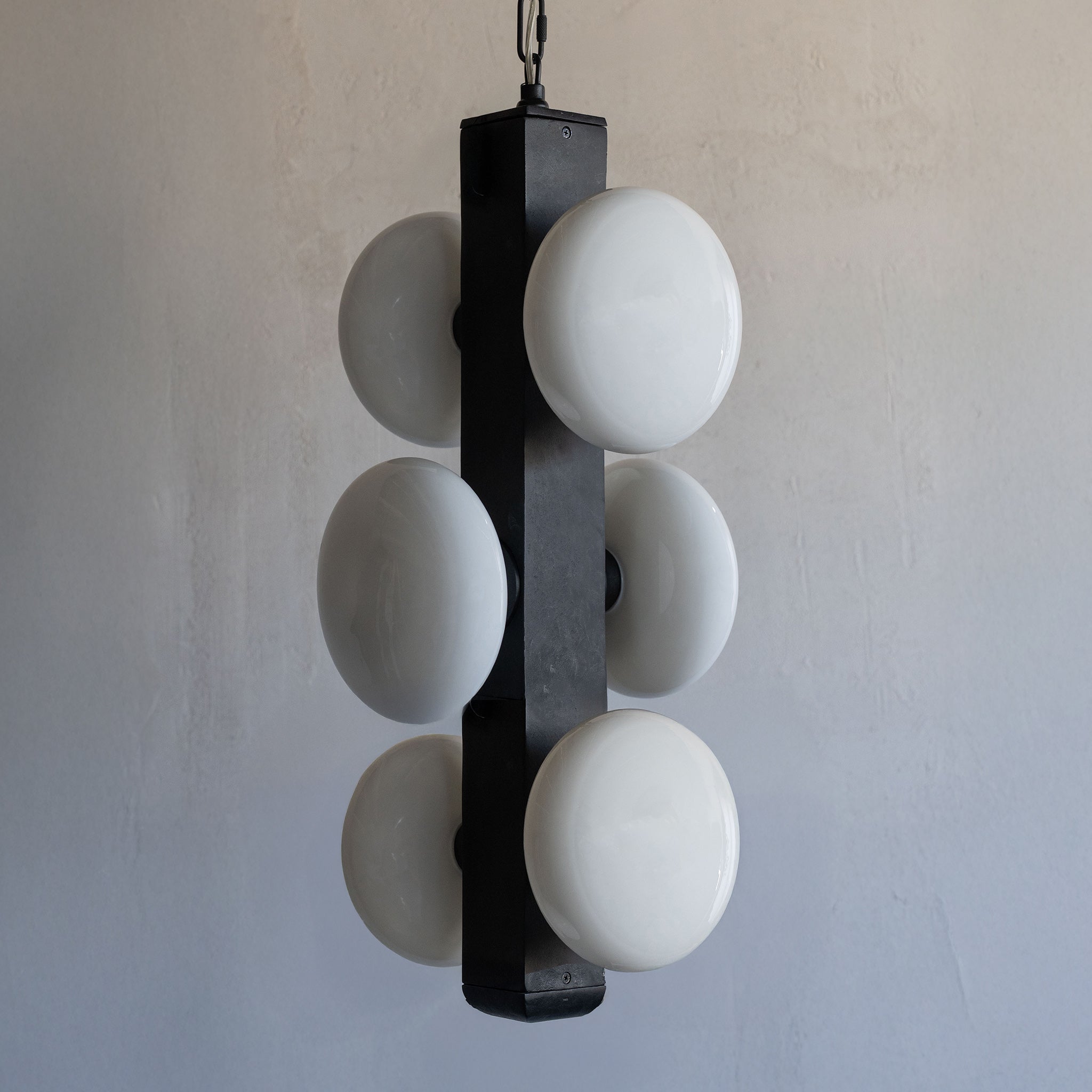 Quadra 6 Heads Black Brass Chandelier | Pendant Light