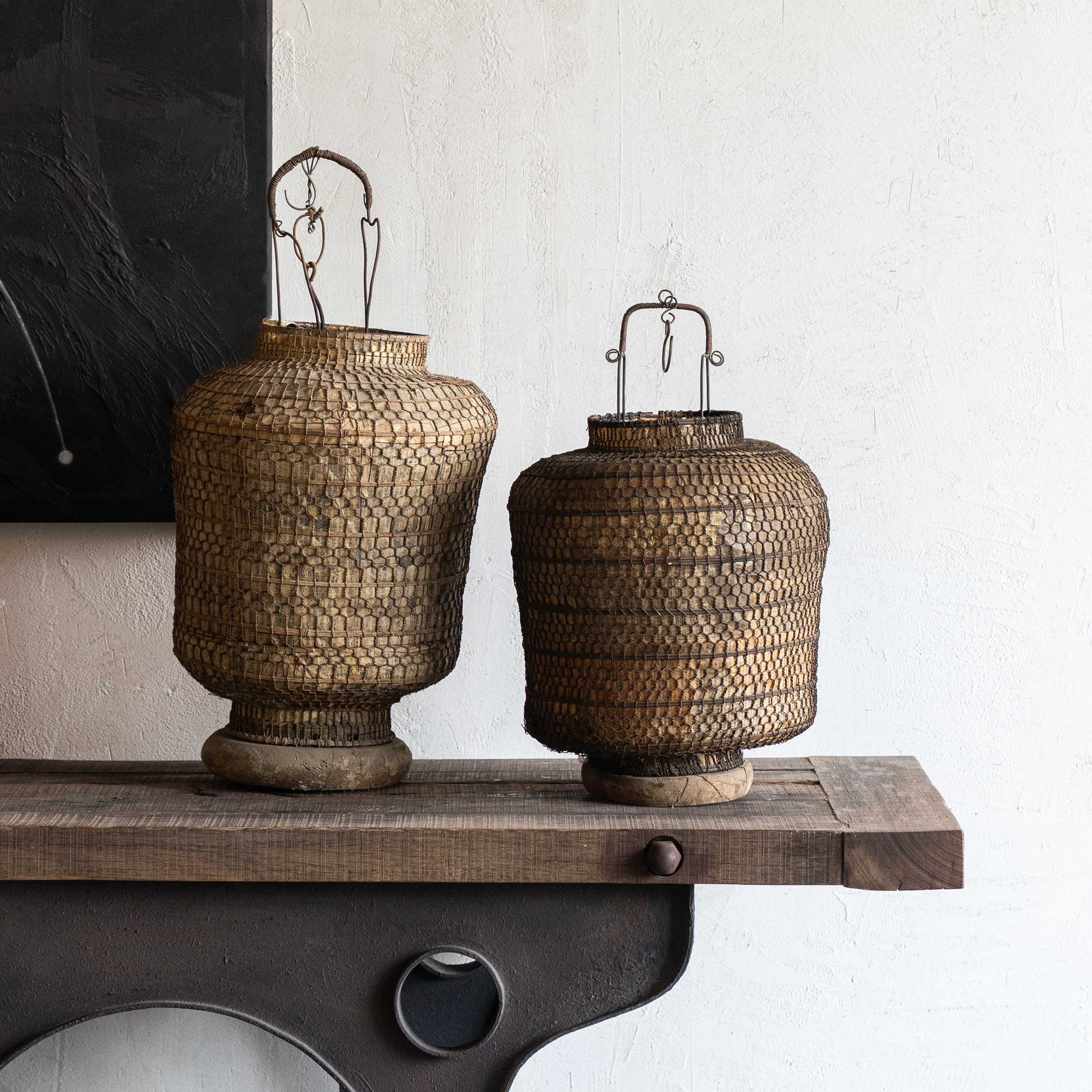 Chinese Tradition 75 Years Old Antique Lantern - Candle Holders - WS Living Furniture Furniture Store in Dubai