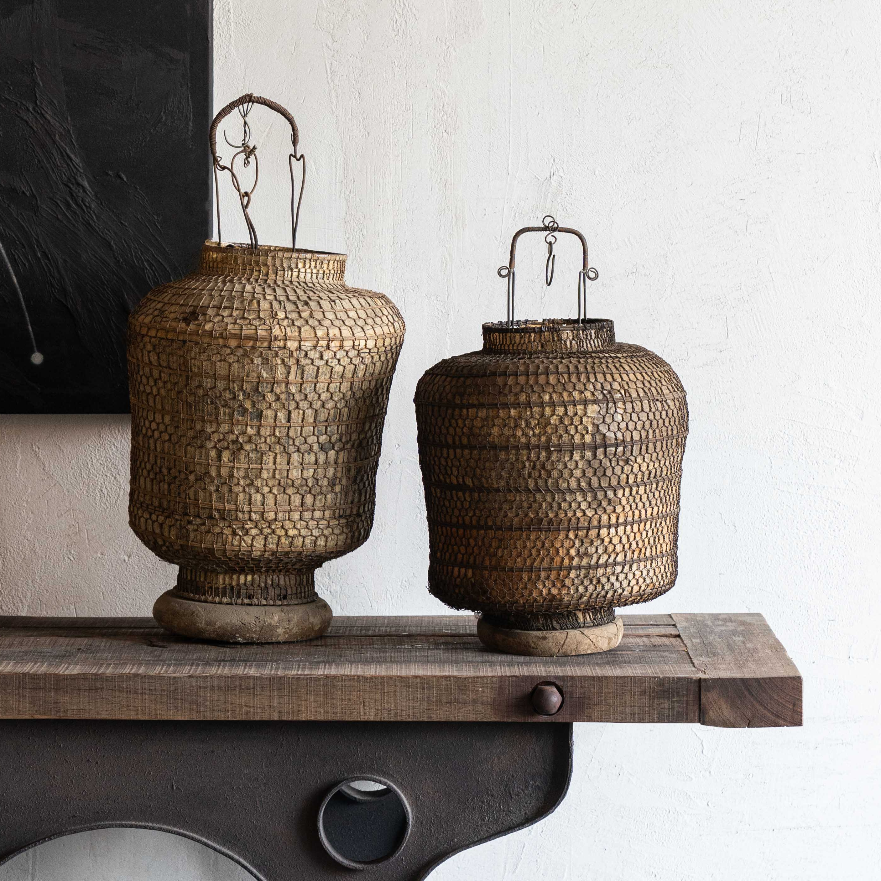 Chinese Tradition 75 Years Old Antique Lantern - Candle Holders - WS Living Furniture Furniture Store in Dubai