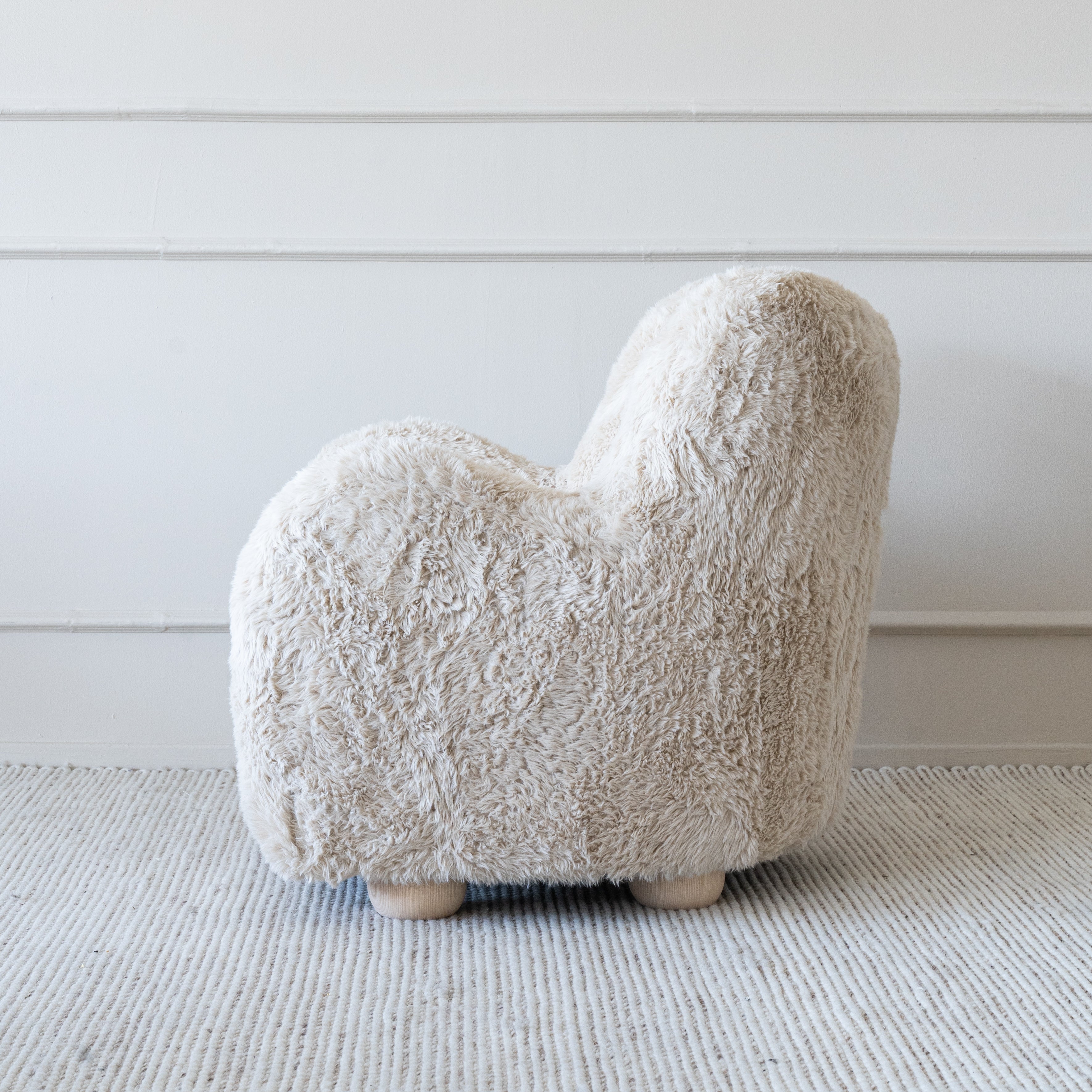 Chloe Armchair Fur Fabric - Lounge Chair - WS Living Furniture Furniture Store in Dubai