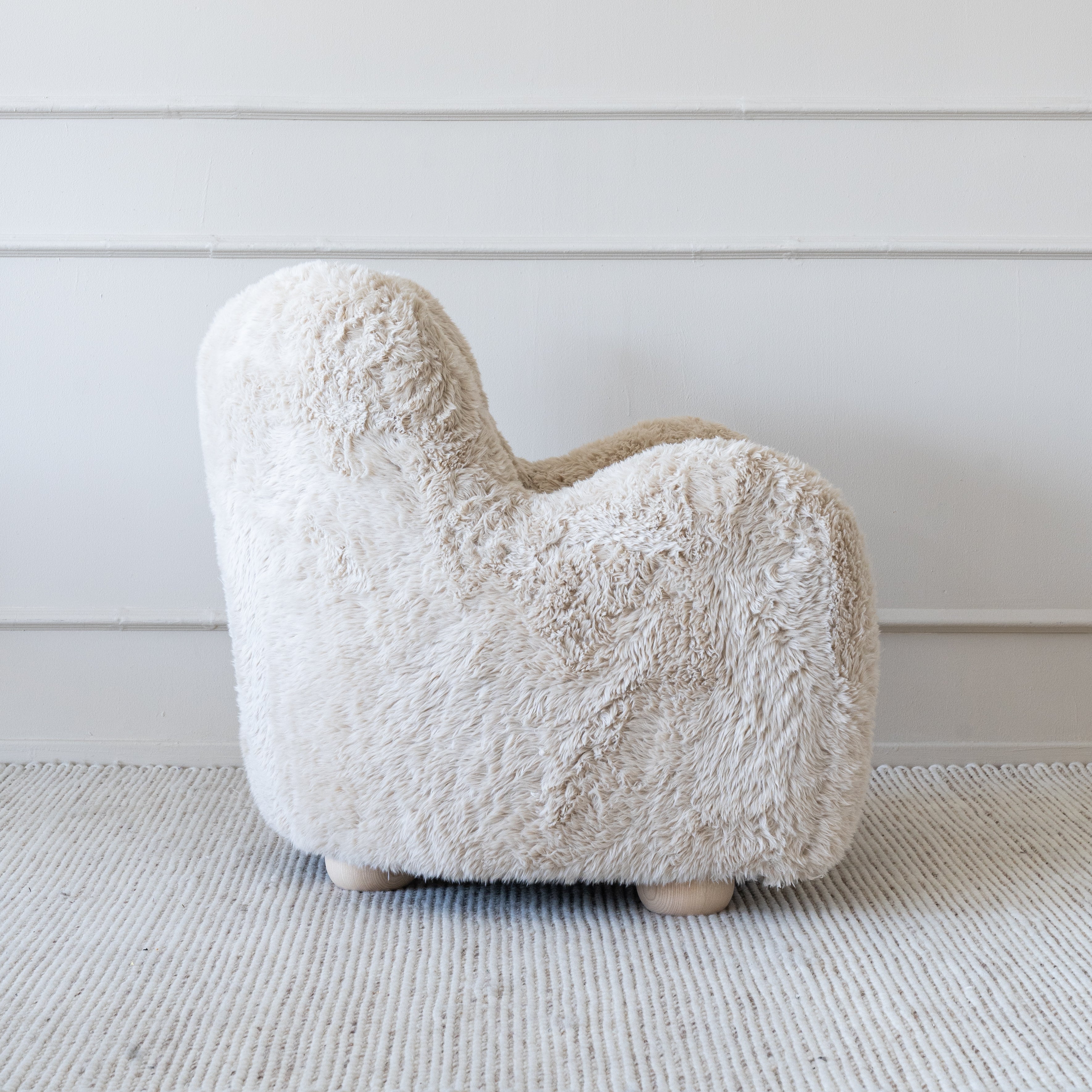 Chloe Armchair Fur Fabric - Lounge Chair - WS Living Furniture Furniture Store in Dubai