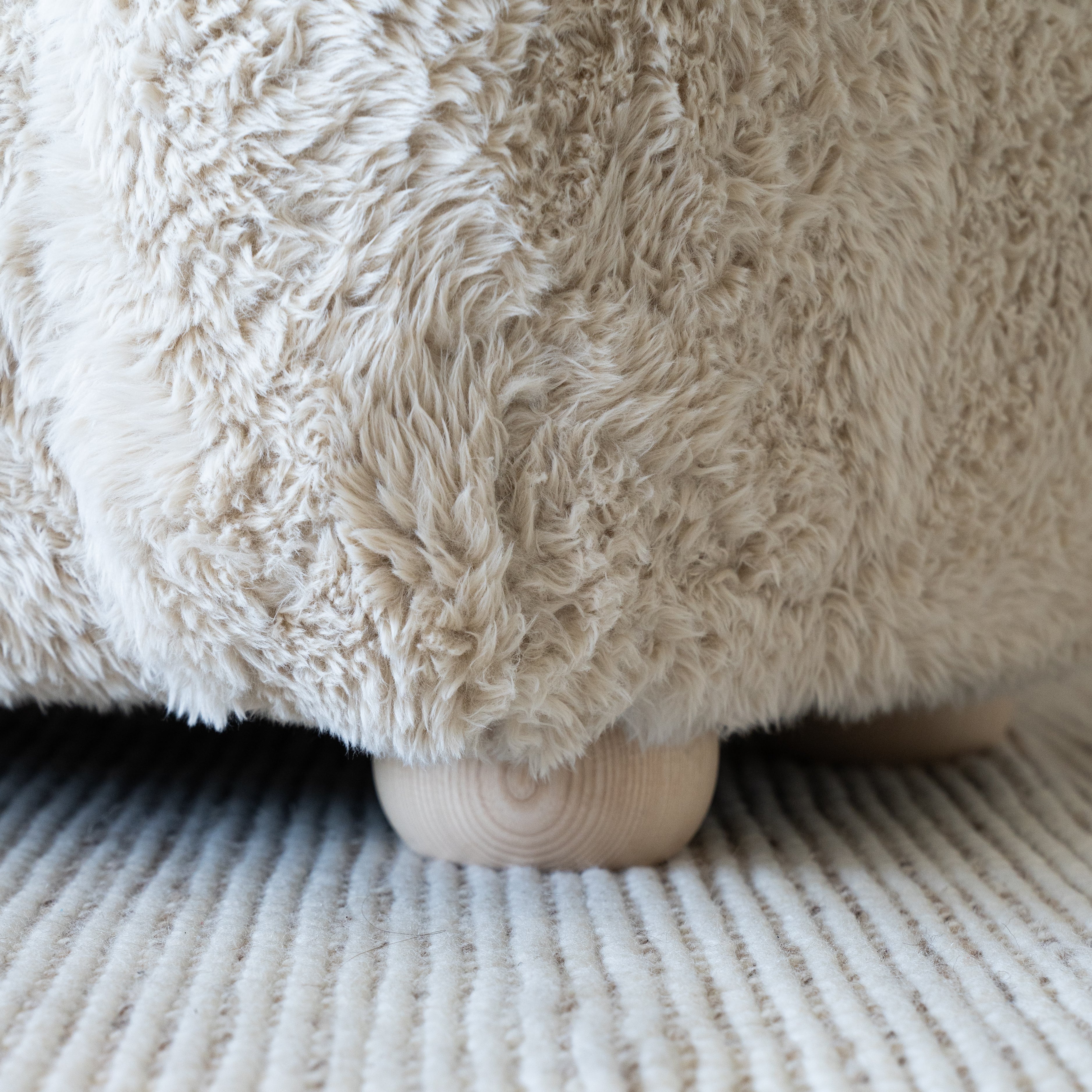 Chloe Armchair Fur Fabric - Lounge Chair - WS Living Furniture Furniture Store in Dubai