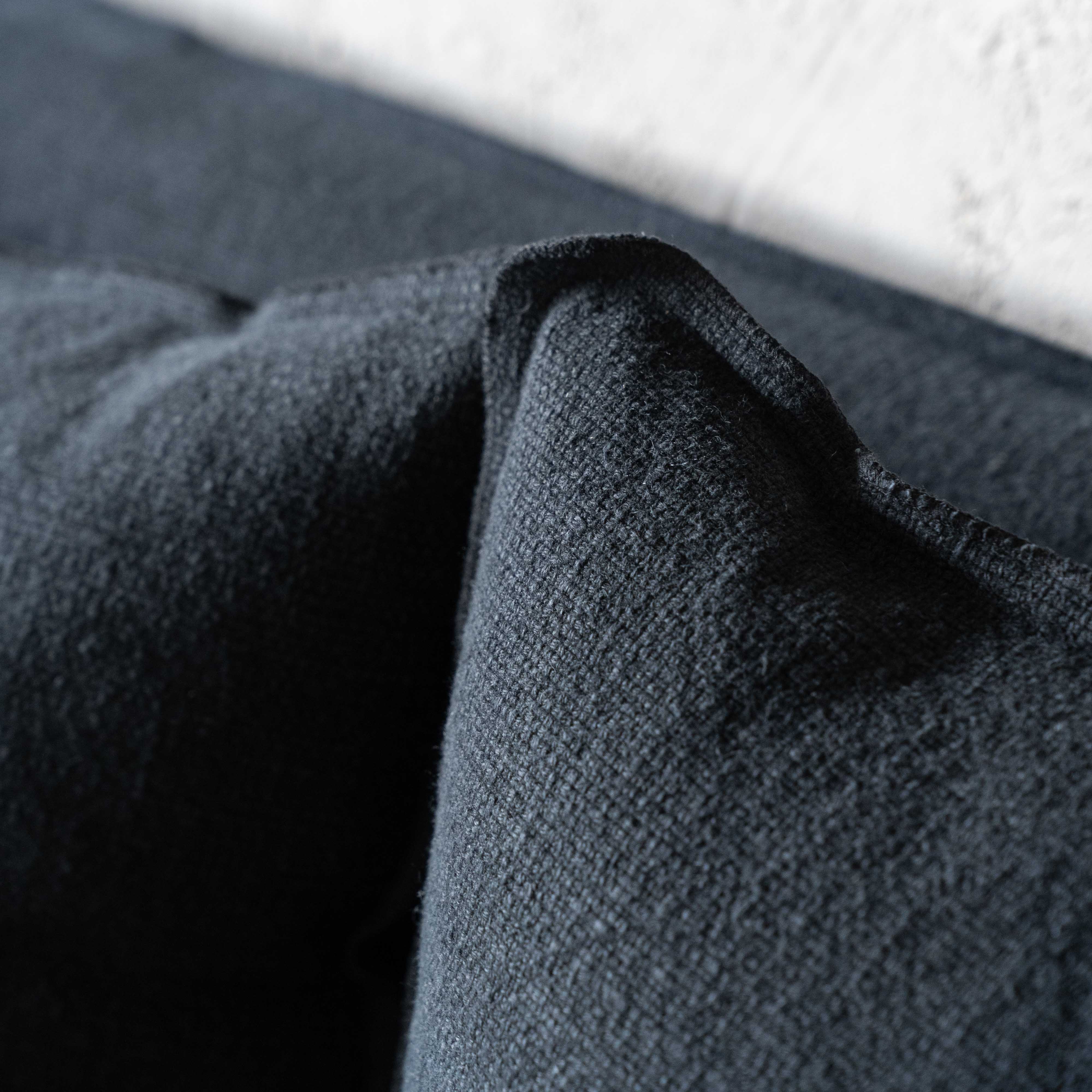 Clara Black Linen Modern 3 Seater Sofa - Sofas - WS Living Furniture Furniture Store in Dubai