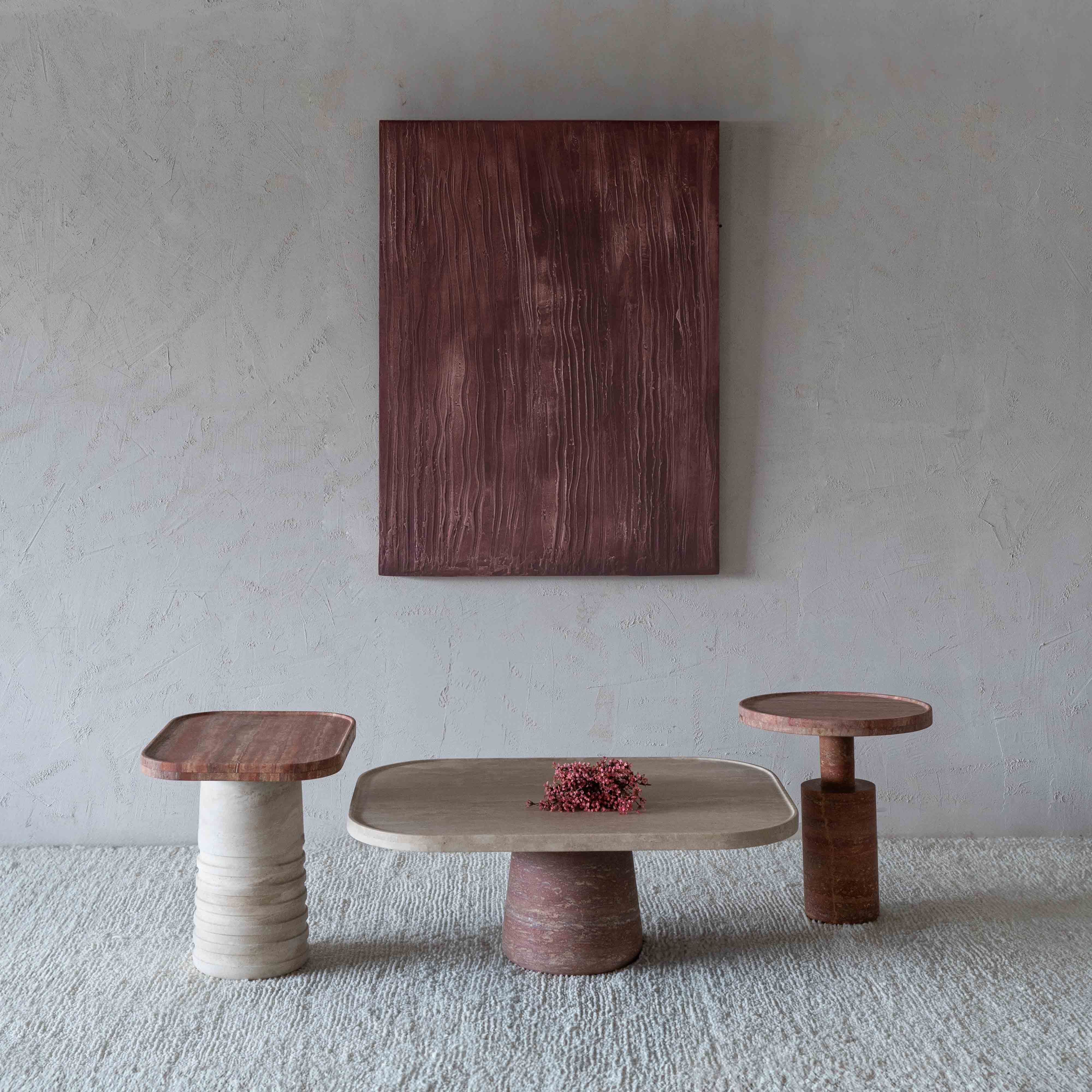 Gaella Modern Natural Marble Side Table | Accent Table - Side Tables - WS Living Furniture Furniture Store in Dubai