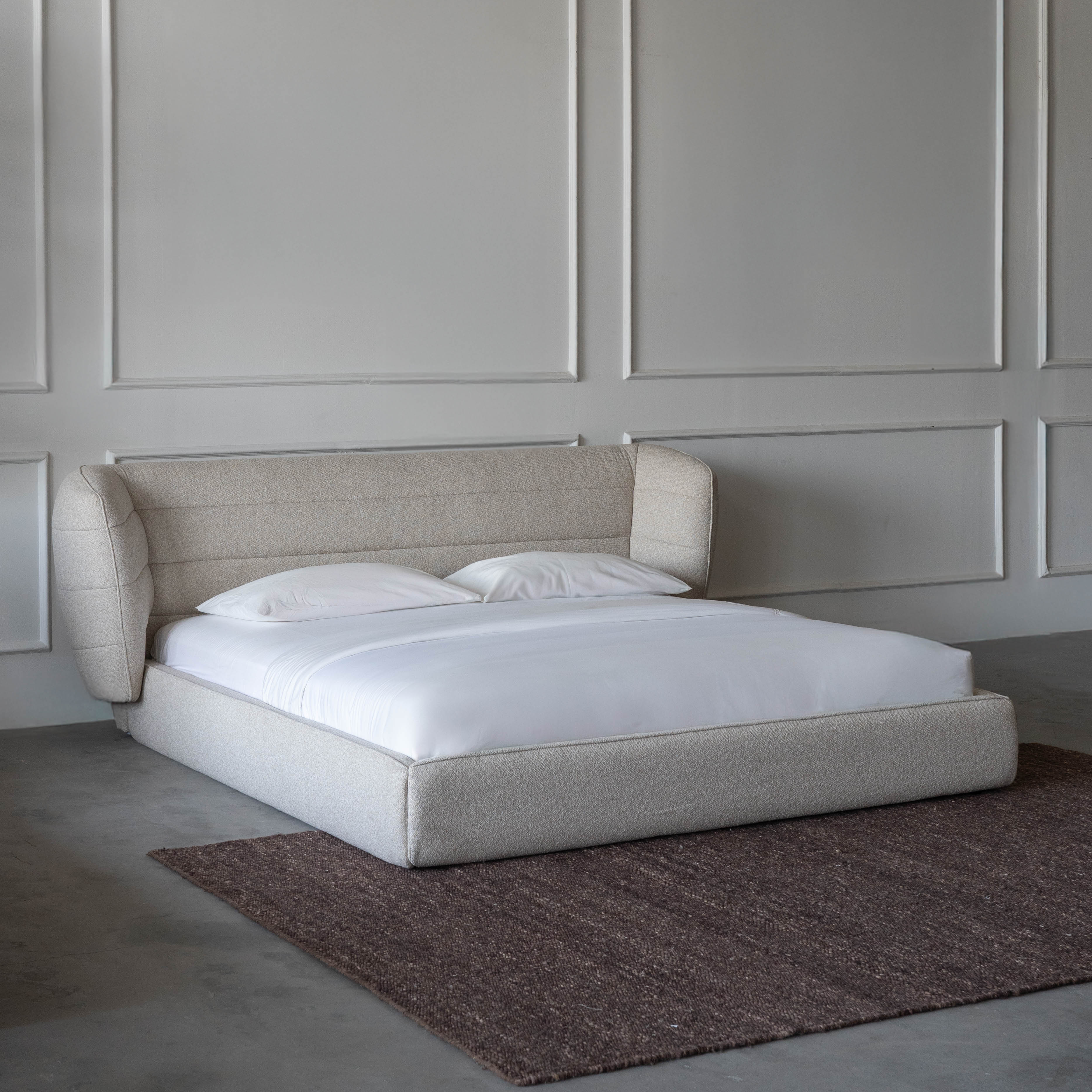 سرير ثاليا براون العصري والفاخر بحجم كينج 180×200 سم