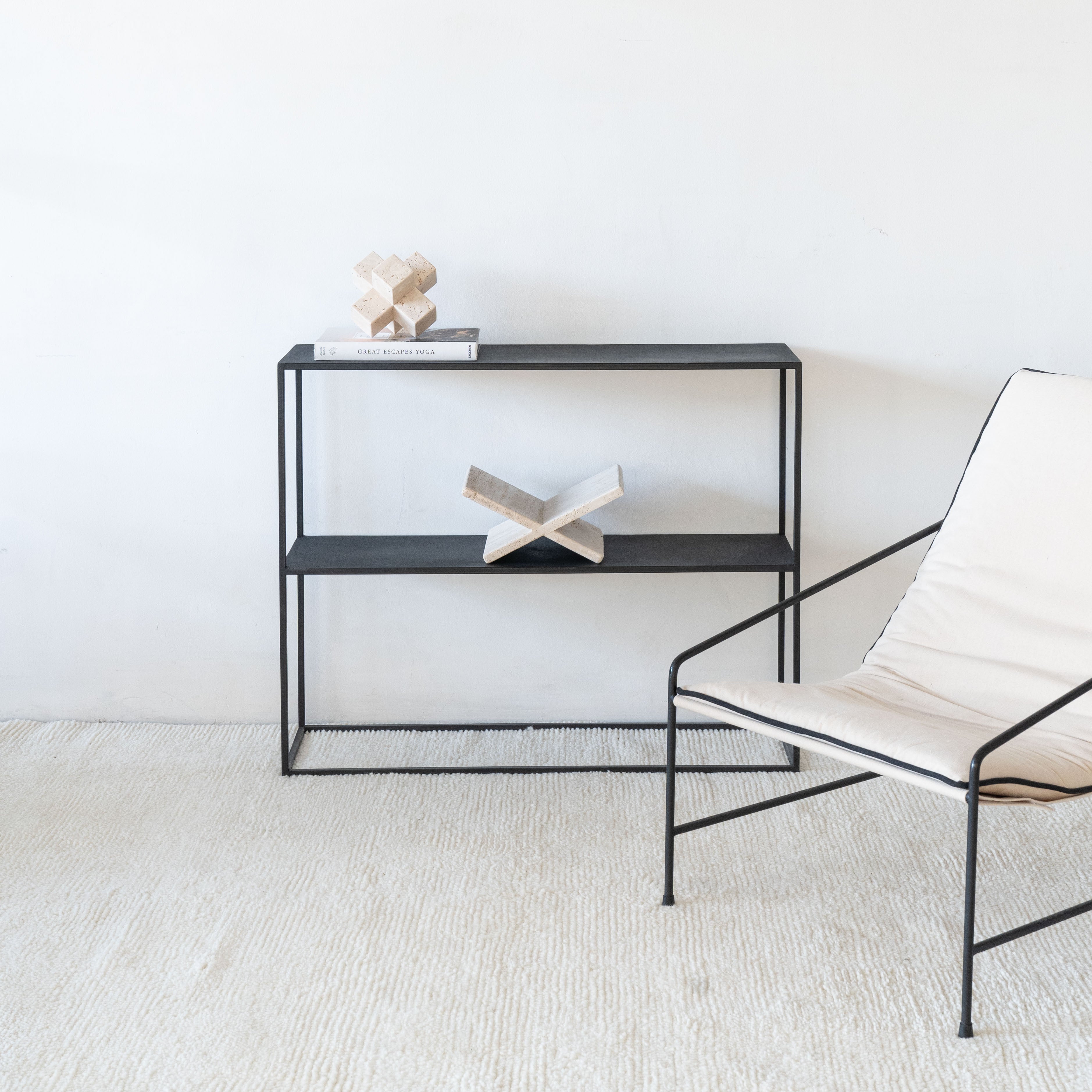 Monochrome Black Powder Coated Steel Console-B -  - WS Living Furniture  Furniture Store in Dubai