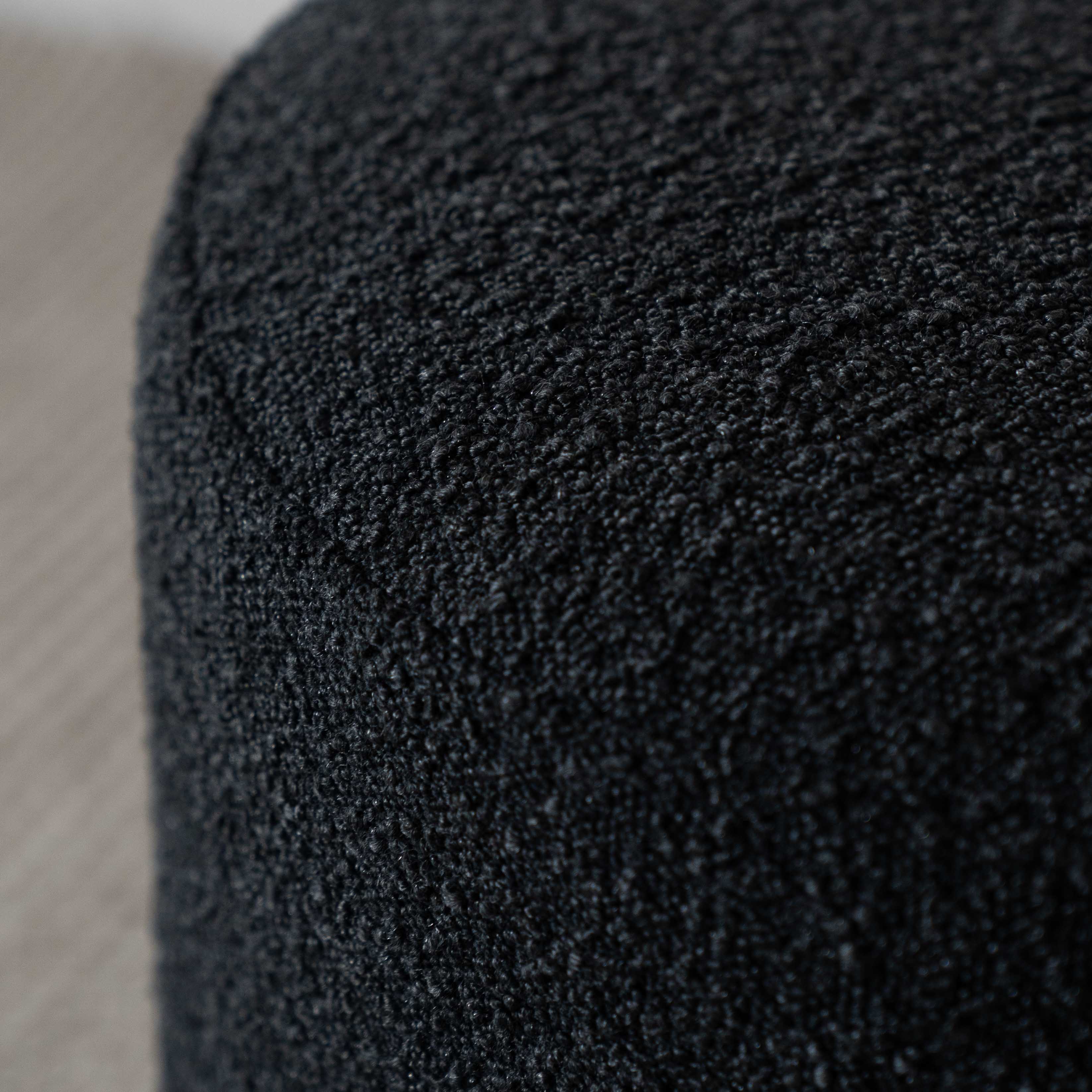 Contour Boucle Round Stool with Tassels | Pouf Ottoman - Pouf - WS Living Furniture Furniture Store in Dubai