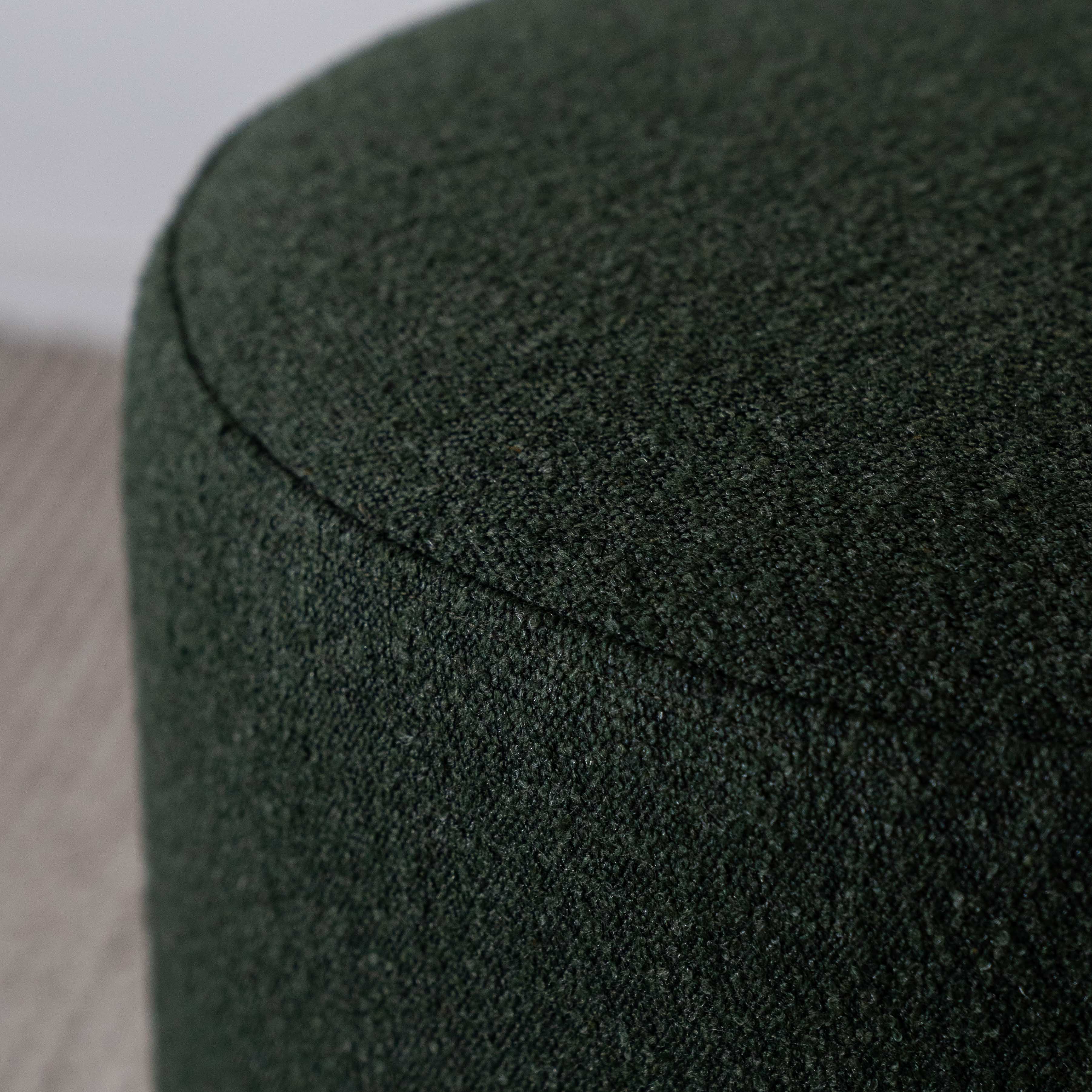 Contour Boucle Round Stool with Tassels | Pouf Ottoman - Pouf - WS Living Furniture Furniture Store in Dubai