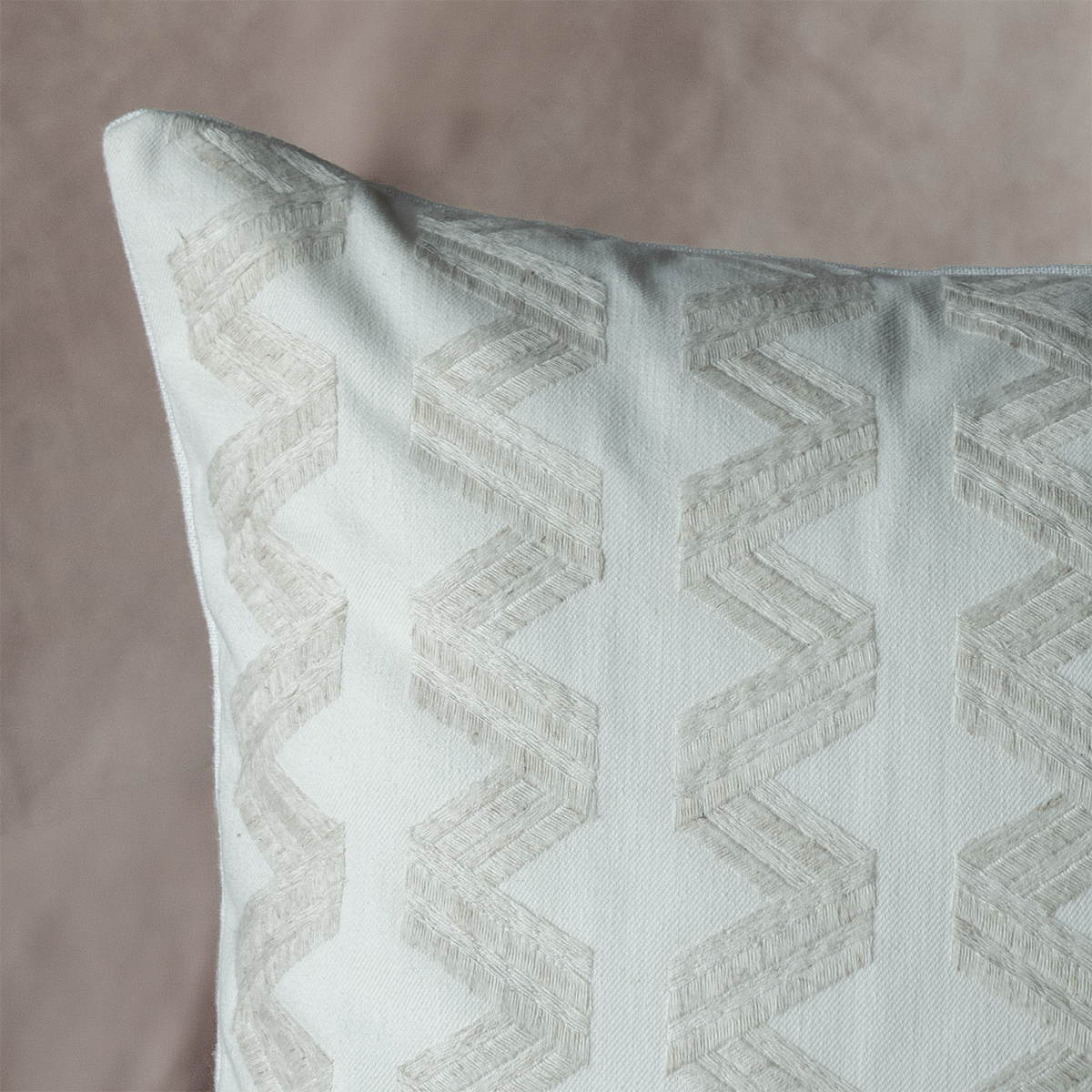 Tonal Vertical Herringbone Cushion Cover