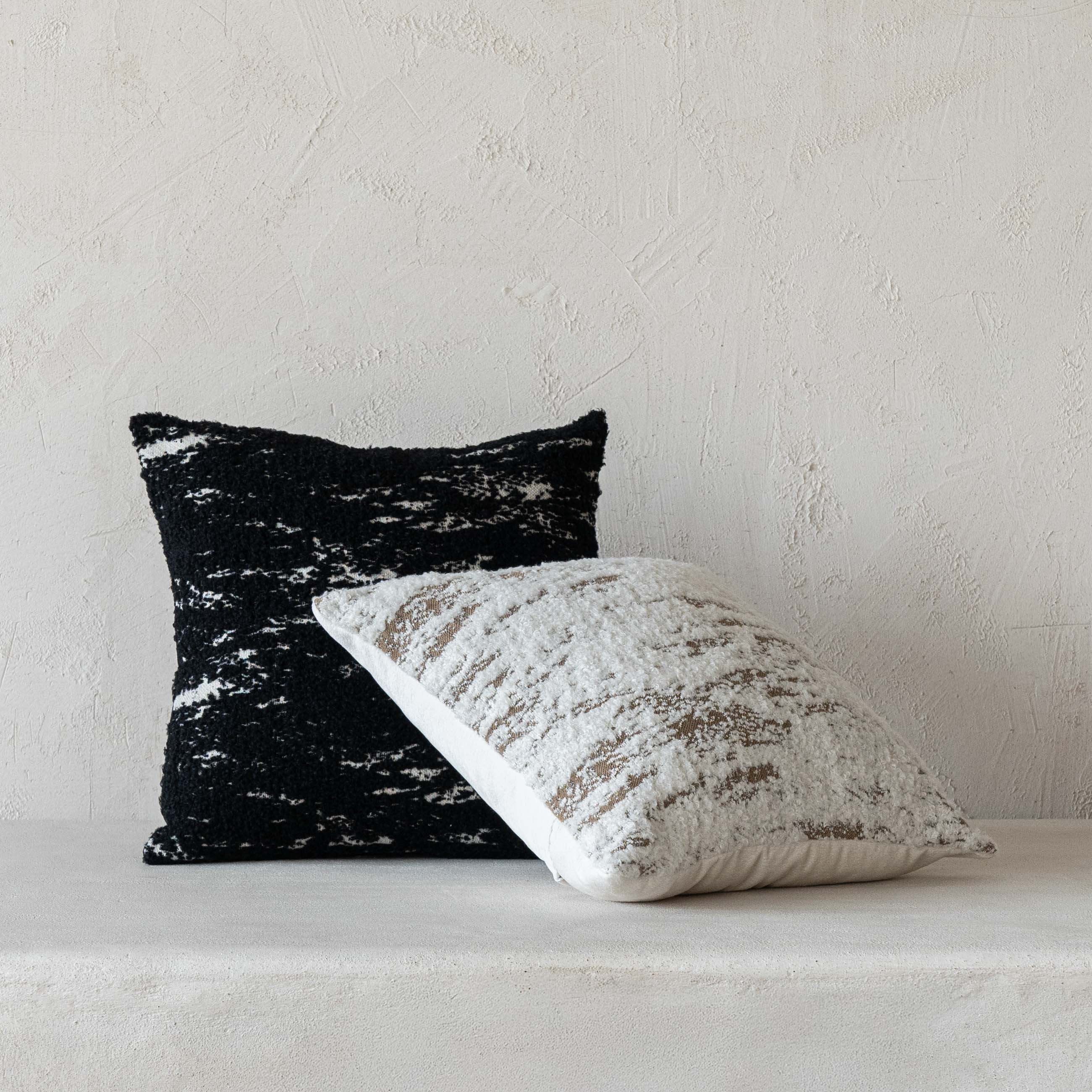 Arctic Textured Soft Black Cushion Cover - Cushion Covers - WS Living Furniture Furniture Store in Dubai