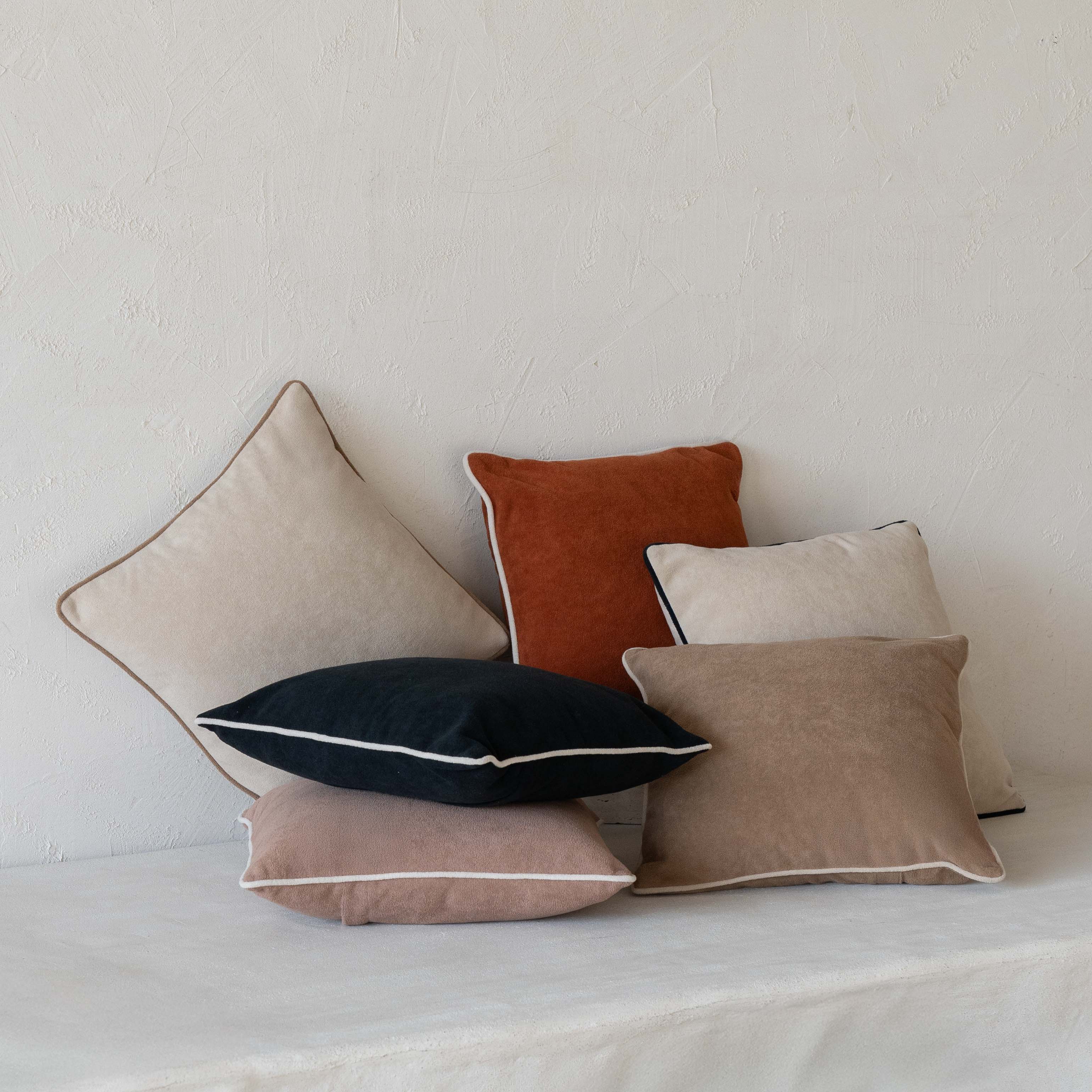 Charcoal & Caramel Modern Cozy Cushion Cover - Cushion Covers - WS Living Furniture Home Furniture Stores in Dubai