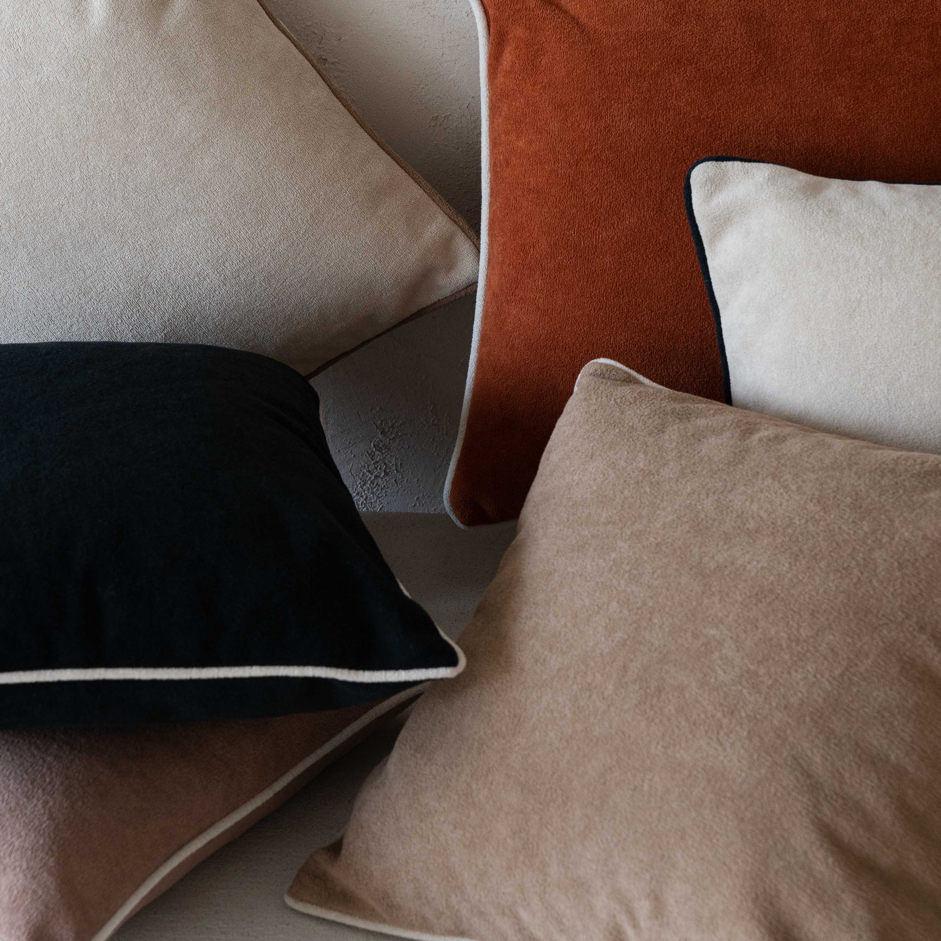 Charcoal & Caramel Modern Cozy Cushion Cover - Cushion Covers - WS Living Furniture Furniture Store in Dubai