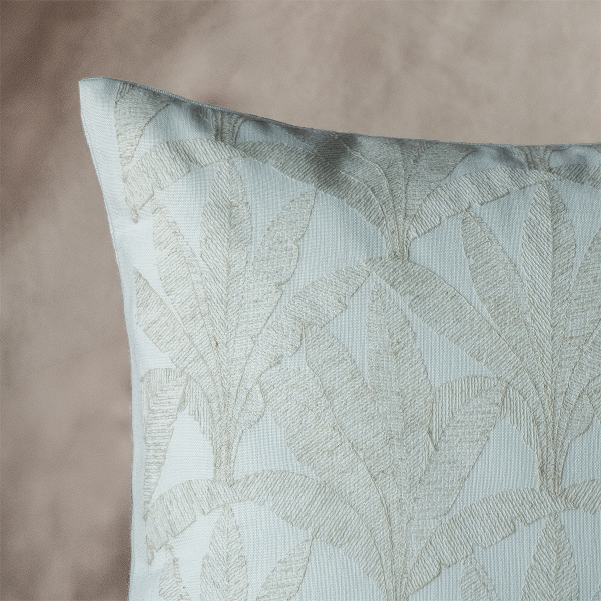 Raised Botanical Palm Cushion Cover