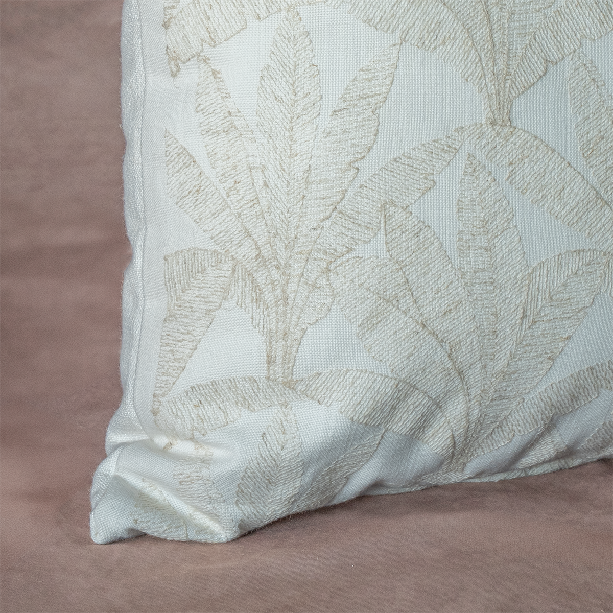 Raised Botanical Palm Cushion Cover