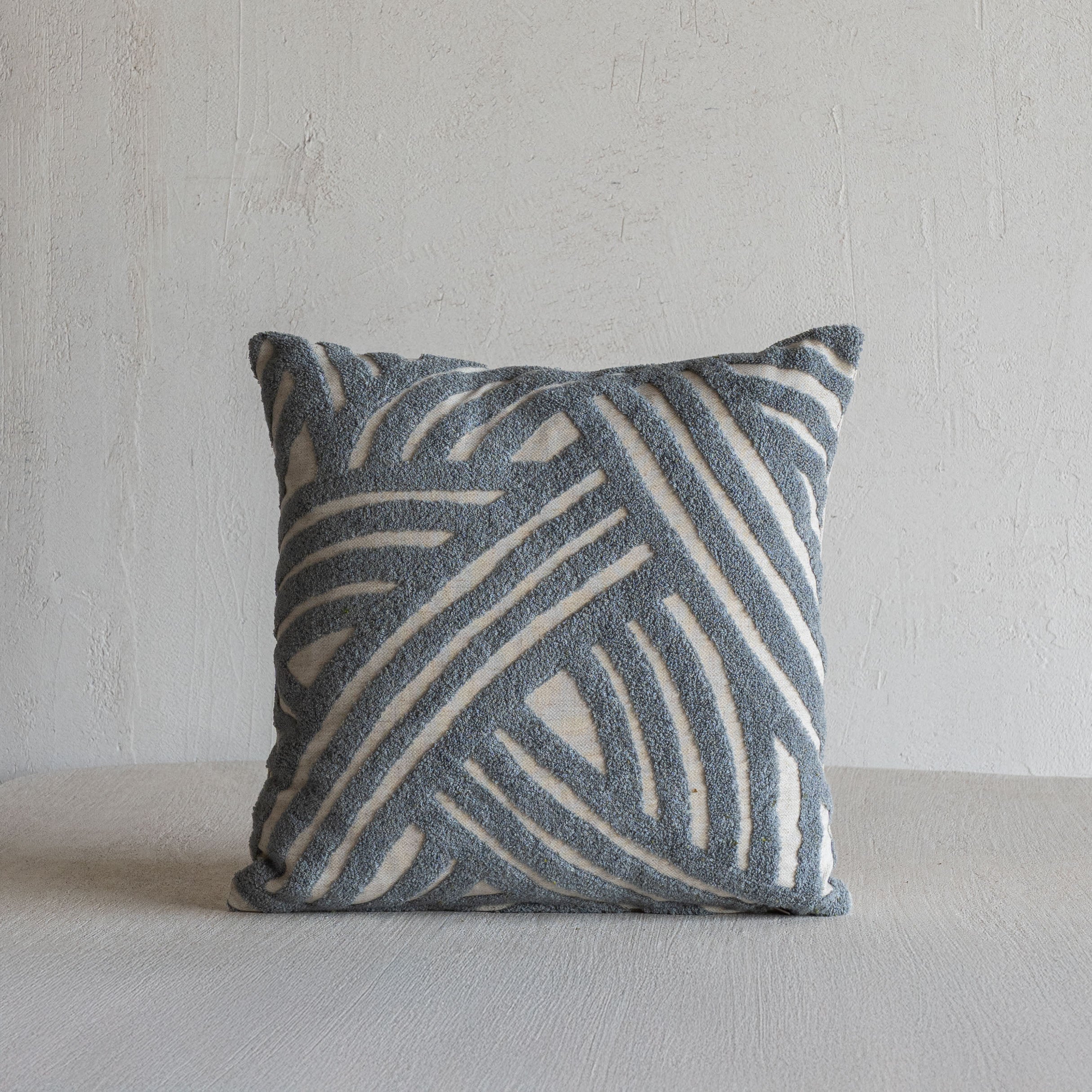 Interweave Curve Cushion Cover - SKY BLUE