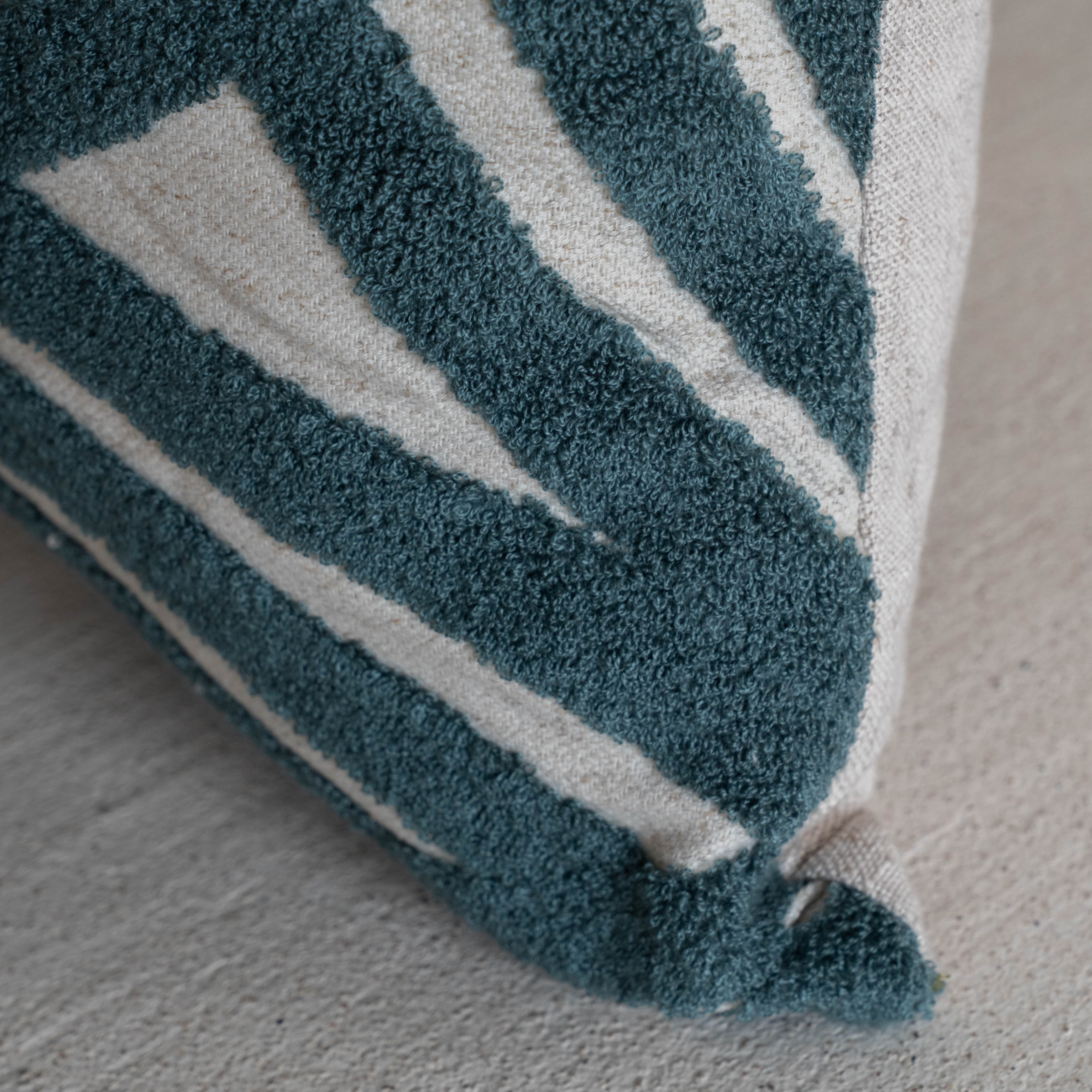 Interweave Curve Cushion Cover - Slate blue