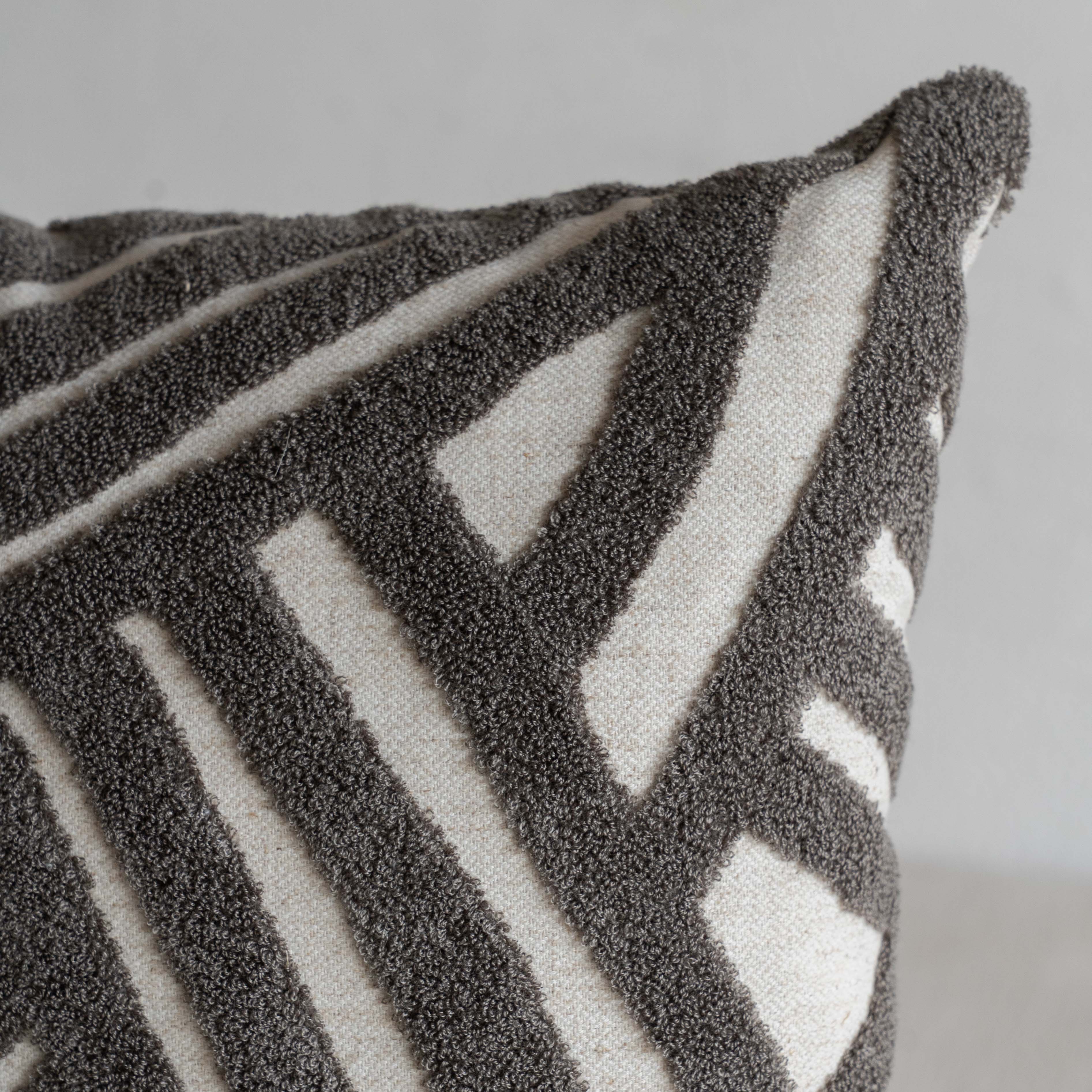 Interweave Curve Cushion Cover - Charcoal