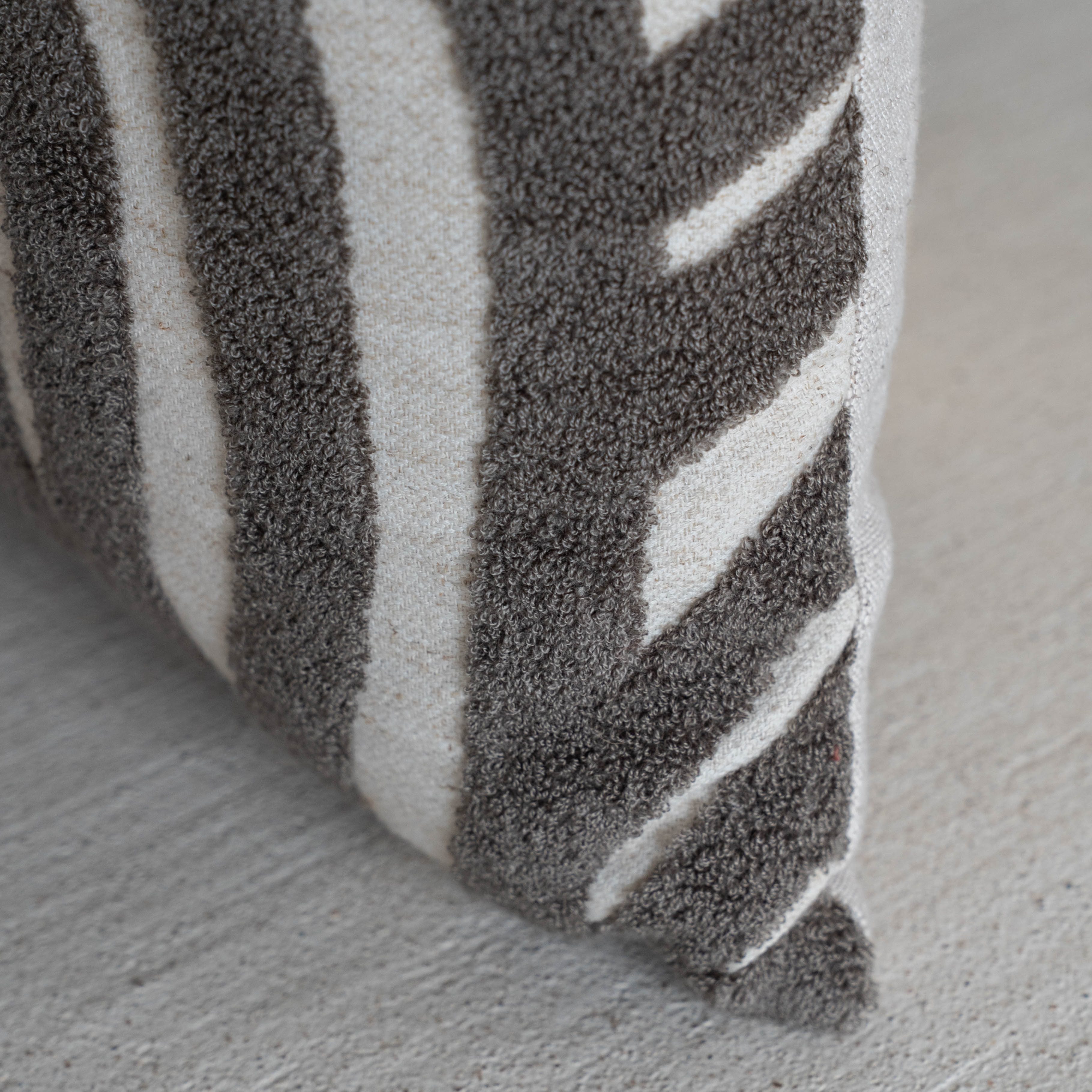 Interweave Curve Cushion Cover - Charcoal