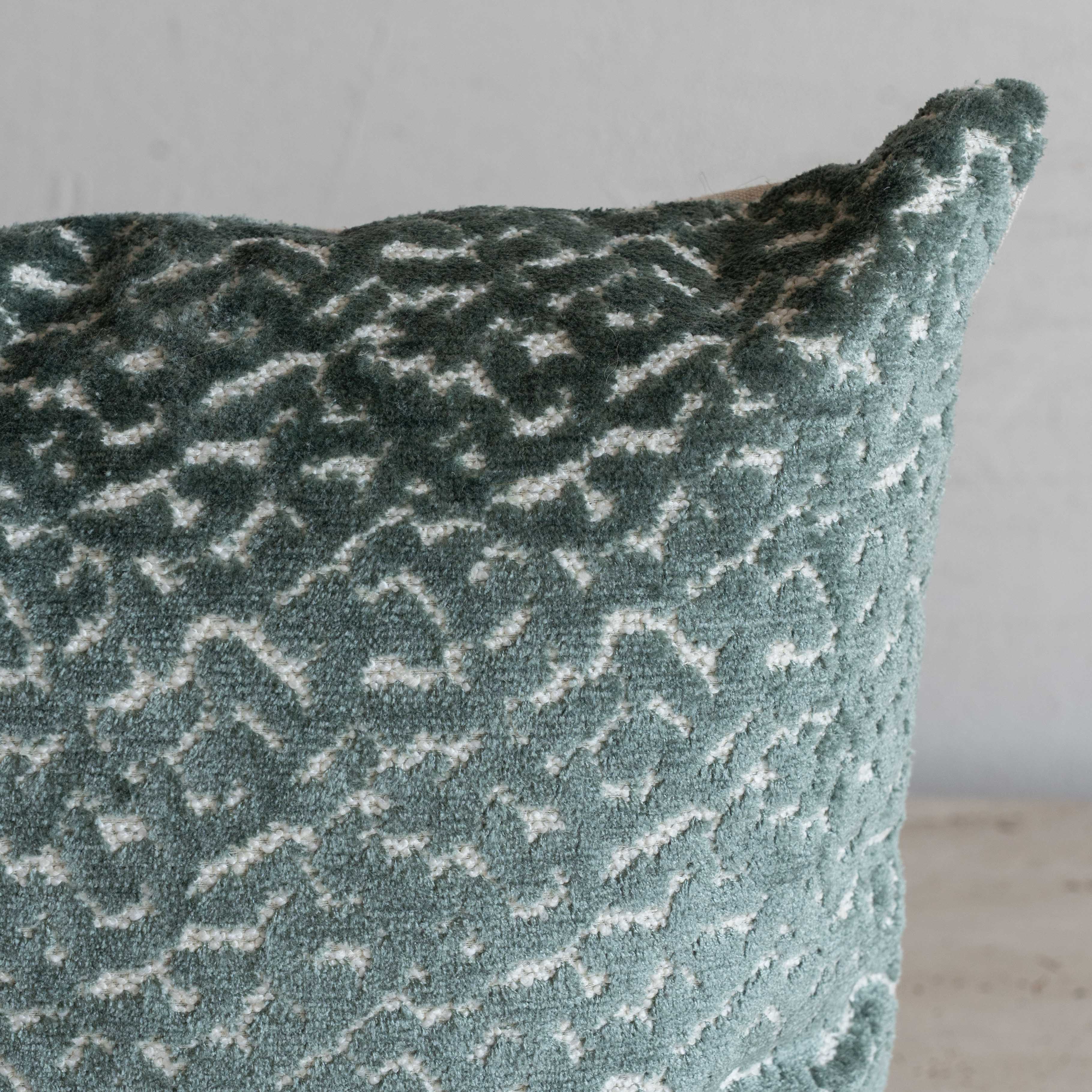 Nami Cut Velvet Cushion Cover - Sage