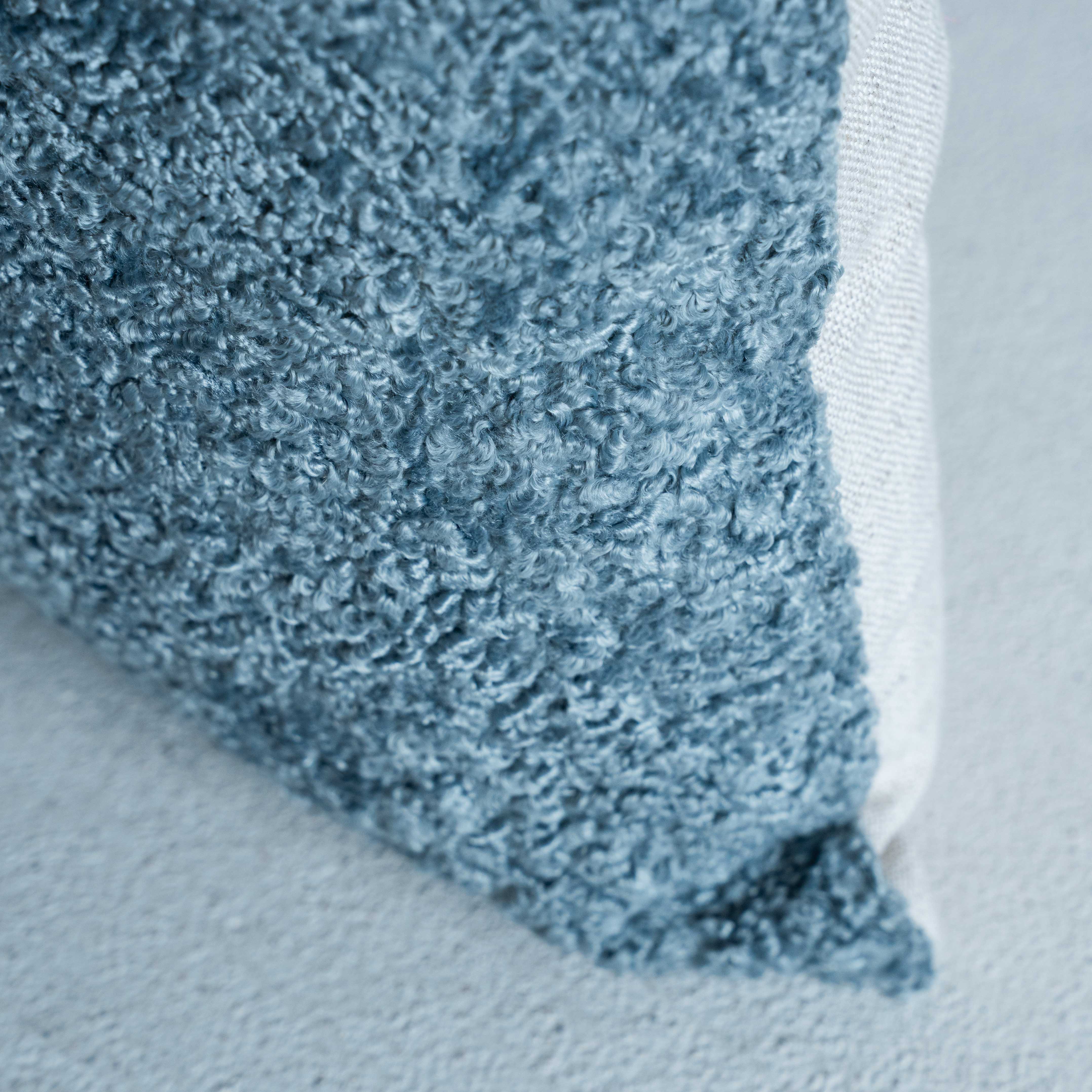 Dafi Bouclé Cushion Cover - Dusty teal