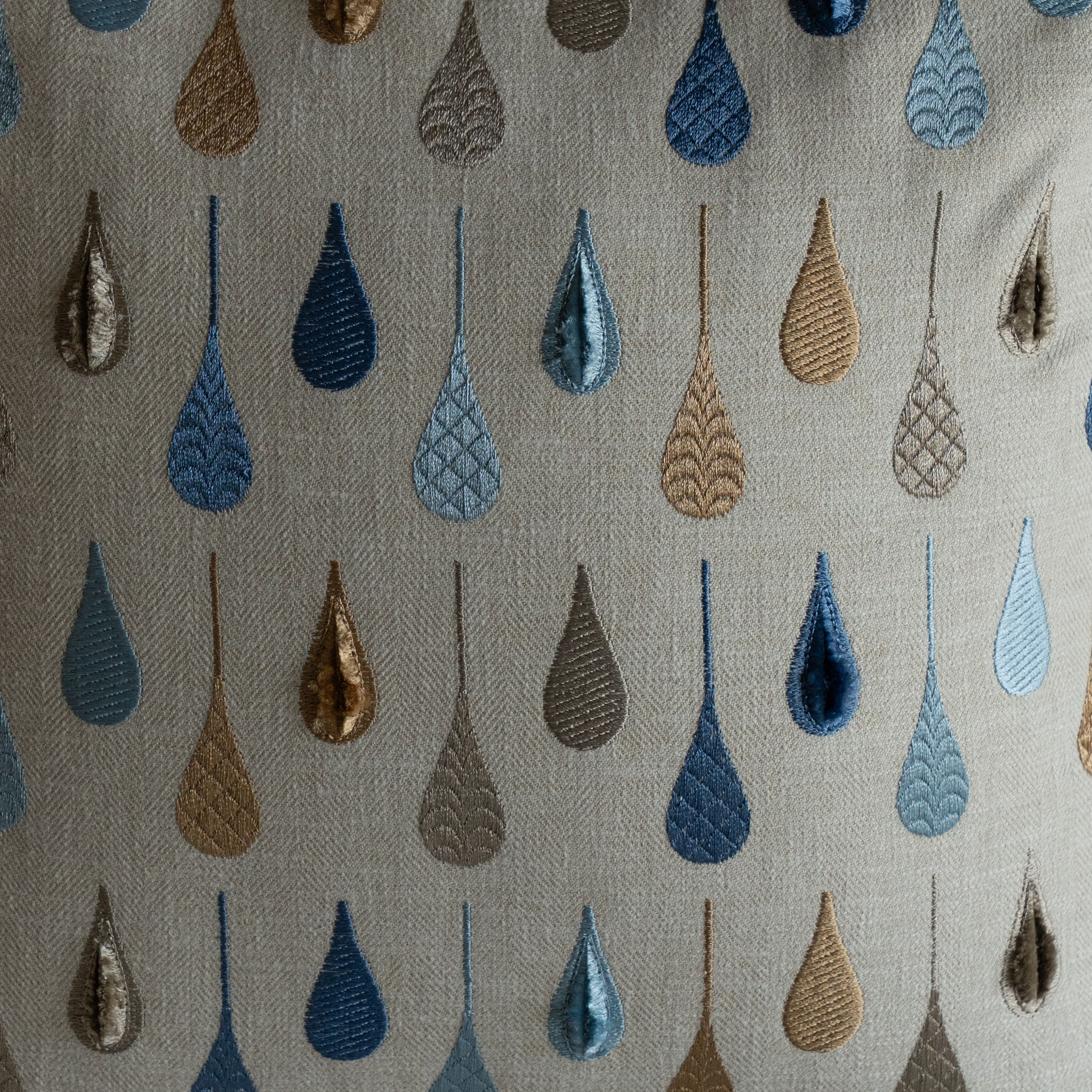 Harvest Drop Cushion Cover - Blue