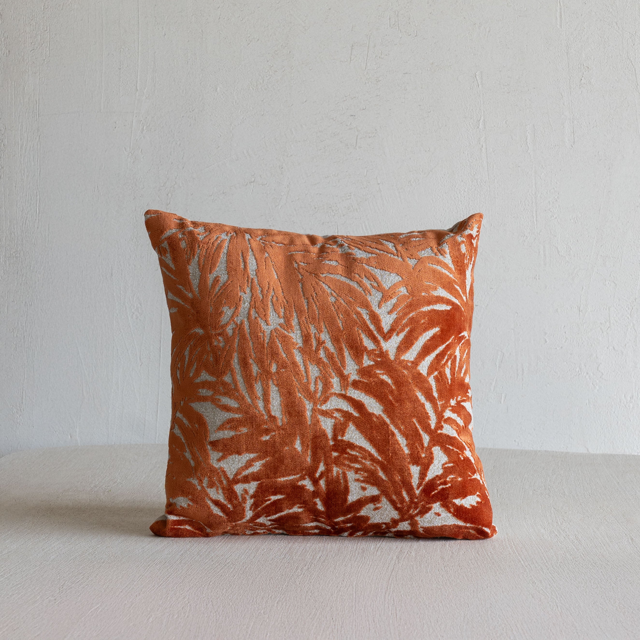 Soft Foliage Cushion Cover - ORANGE