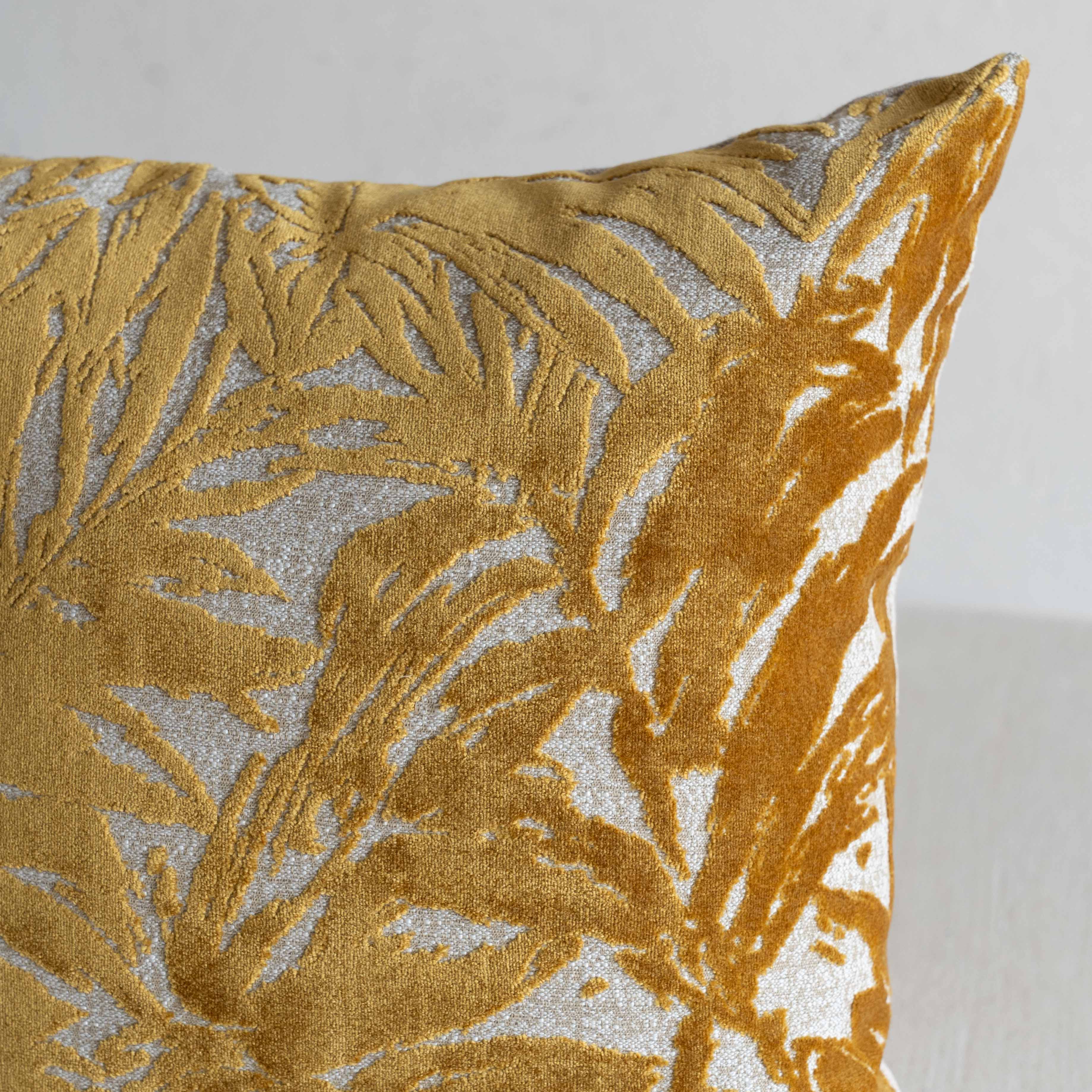 Soft Foliage Cushion Cover - GOLD AMBER