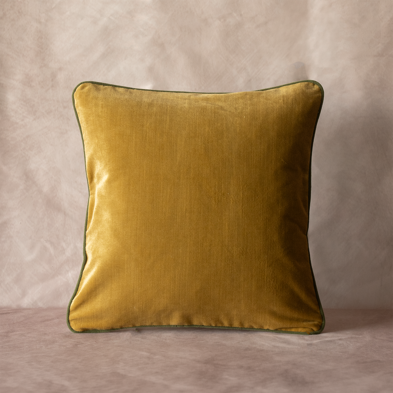 Golden Ochre Velvet Cushion Cover