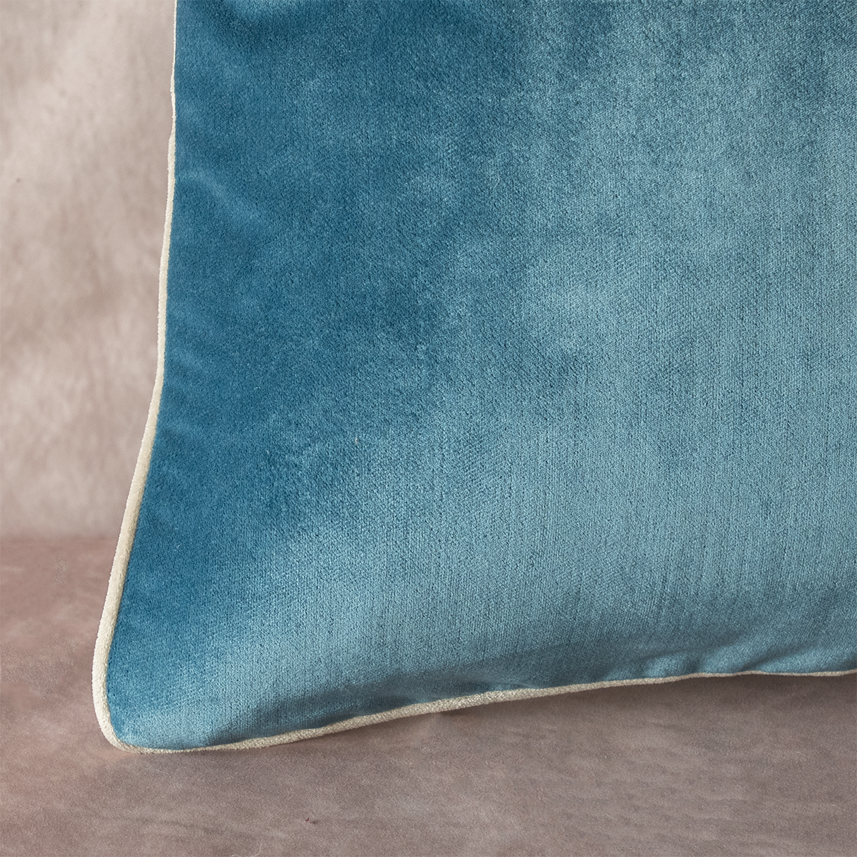 Denim Blue Velvet Cushion Cover